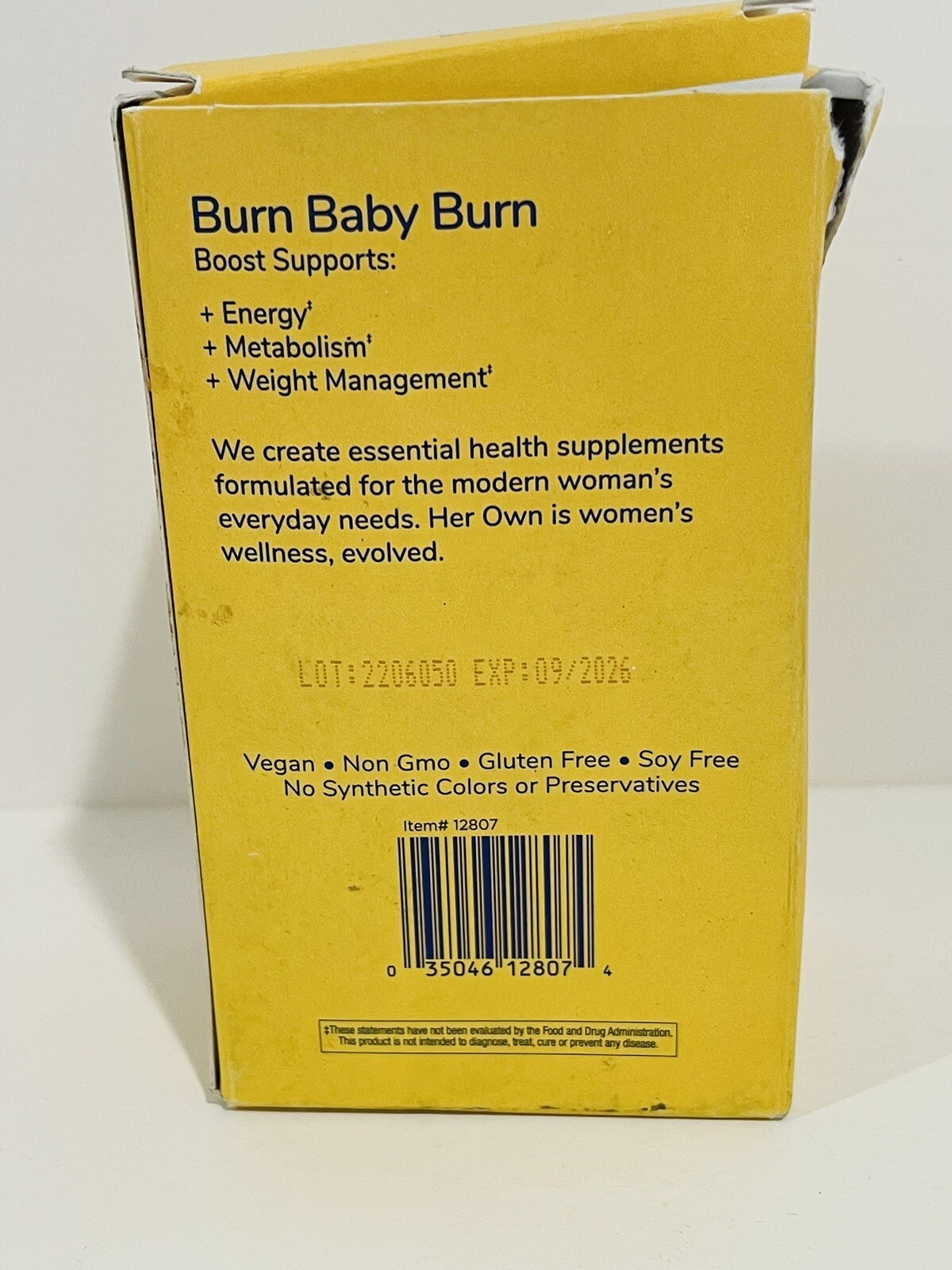 Her Own Boost Burn & Energize Curb Cravings 60 Caps Exp 09/26