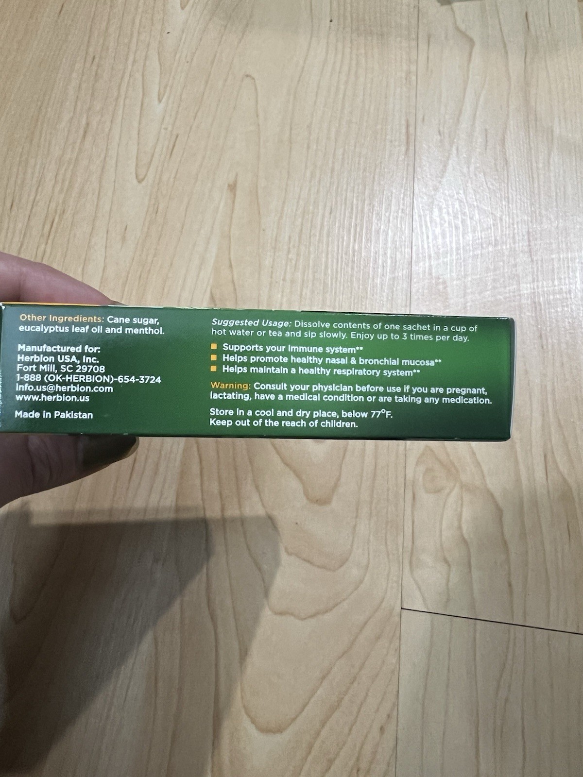 Herbion Respiratory Care Herbal Granules 3 Sachets Alcohol Free Immune Support