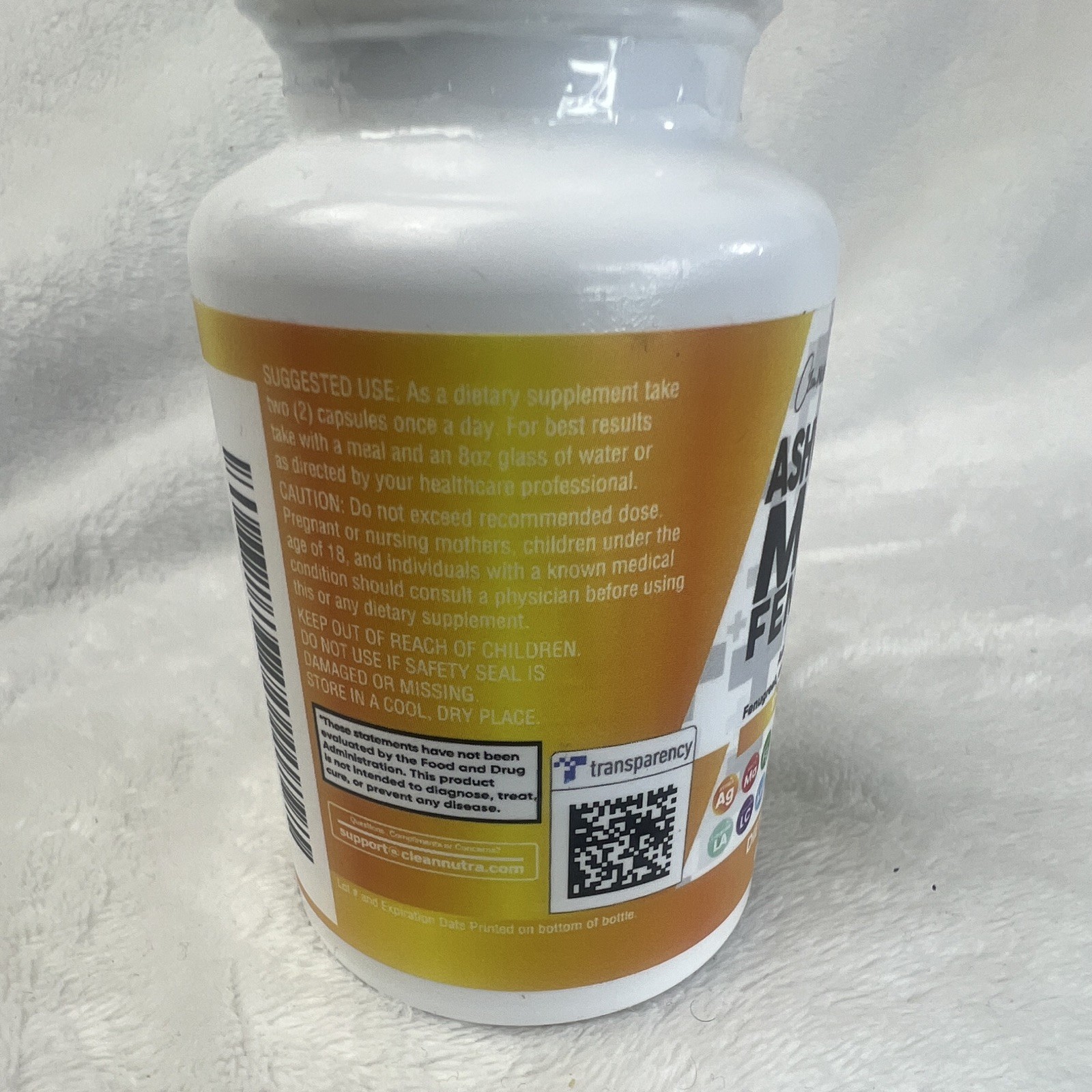 Clean Nutra Ashwagandha Maca Fenugreek Tribinar100X Black Pepper 60 Capsules