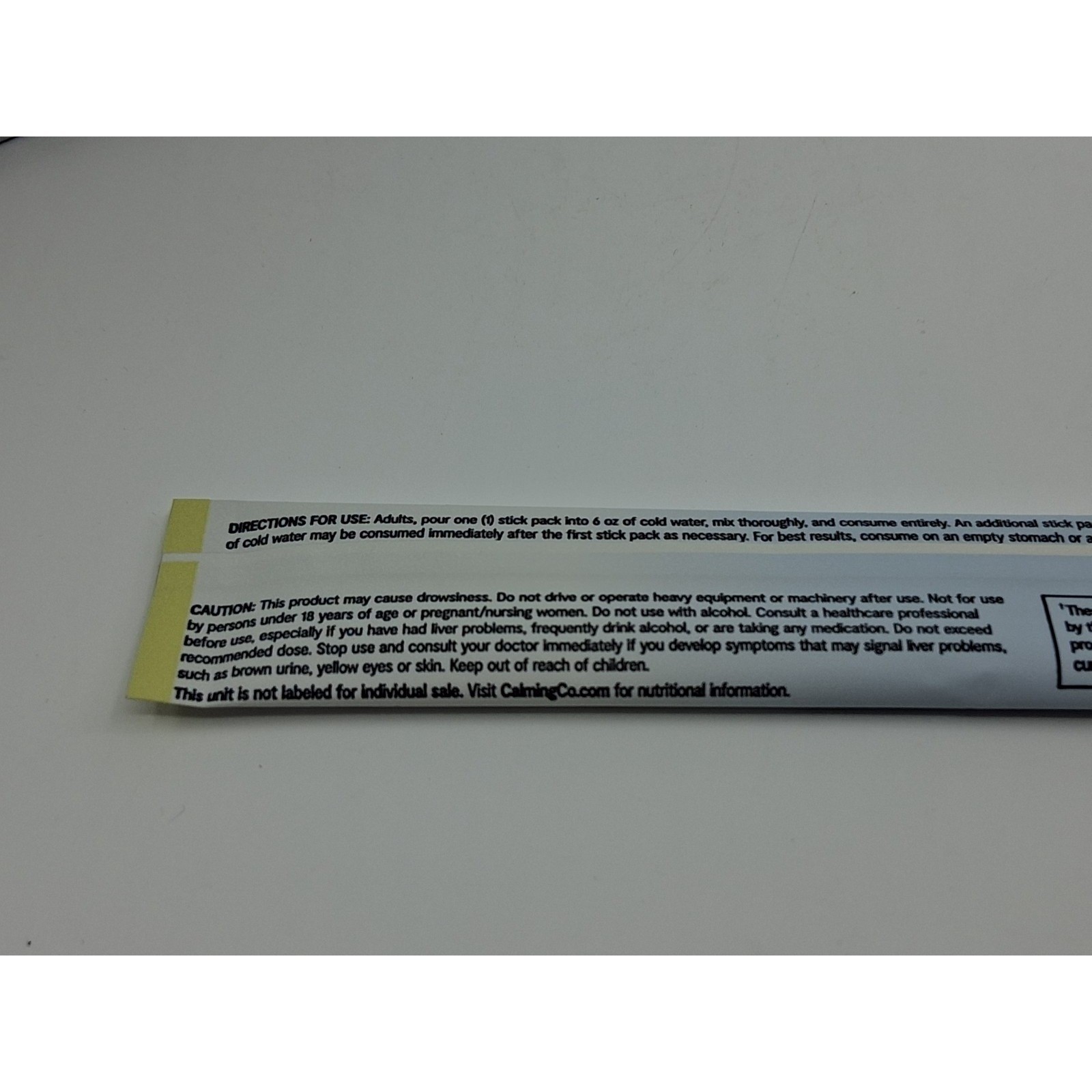 Calming Co U Relax – Pineapple 15 sticks MFG: 9/2025 open bag, SEALED packets