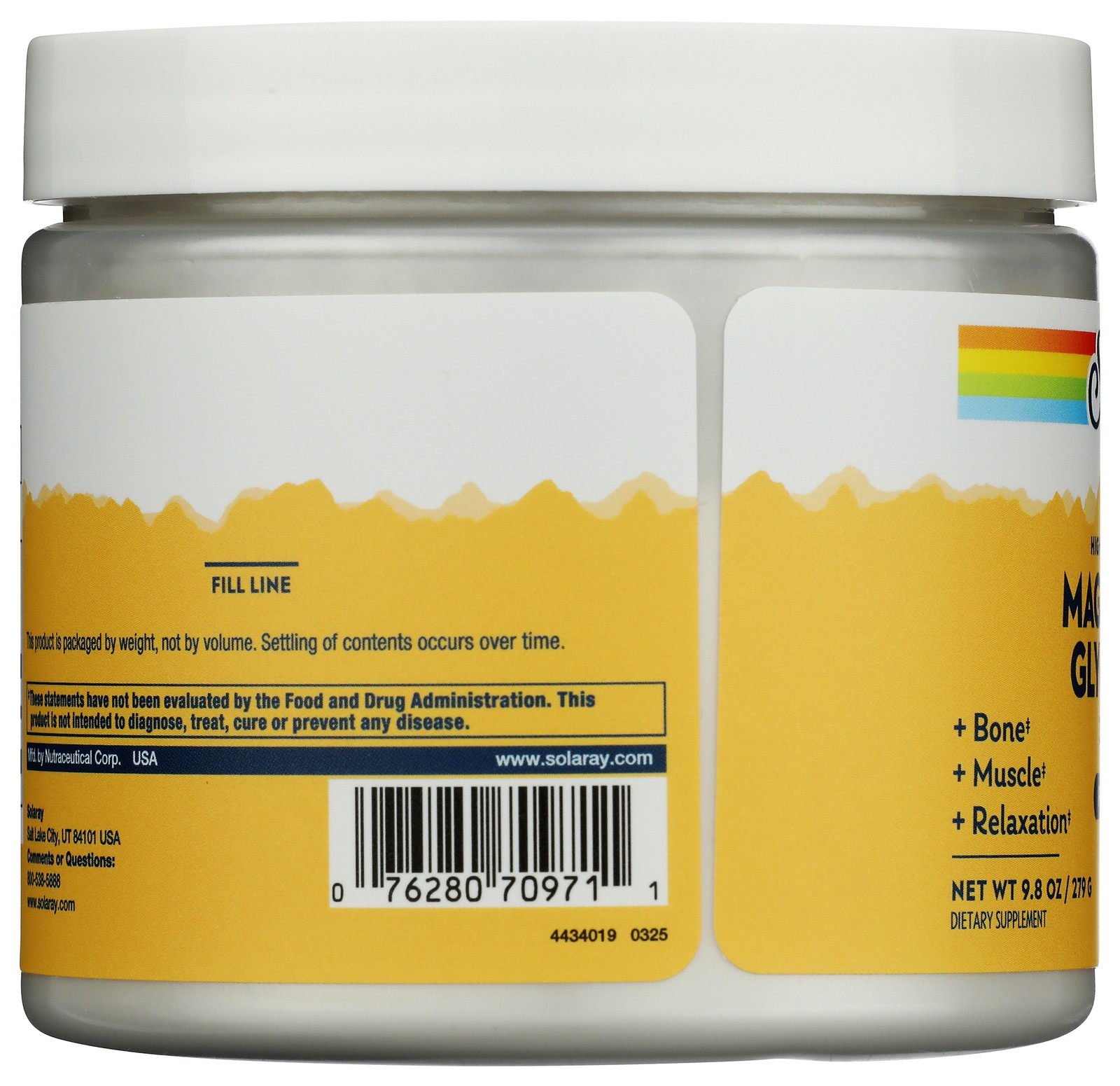 Magnesium Glycinate 350 Mg Powder By Solaray Dietary Supplement 1 Pack