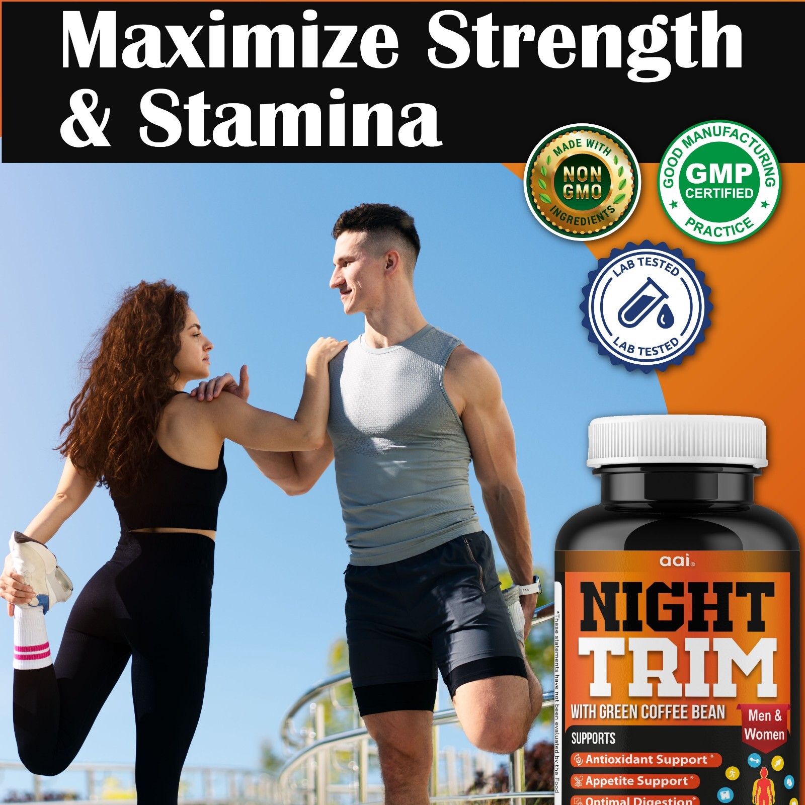 Night Time Fat Burner for Weight Loss Support Appetite Suppressant, Carb Blocker