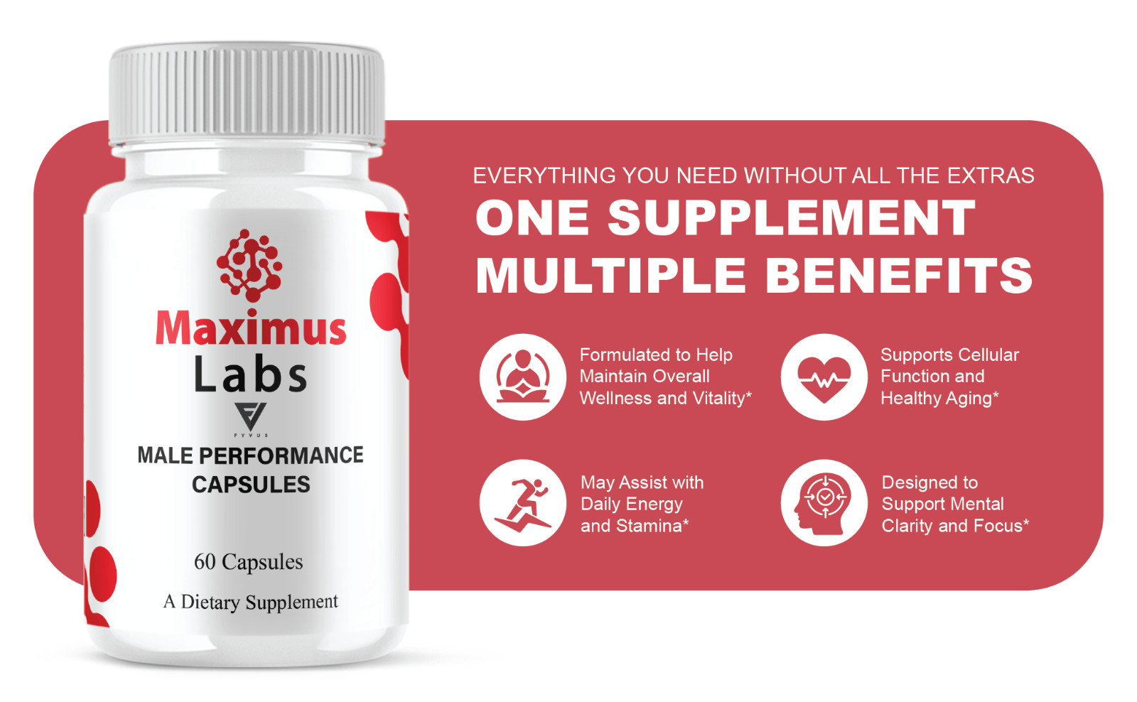 Maximus Labs Male Support Pills, MaximusLabs Supplement (60 Capsules)