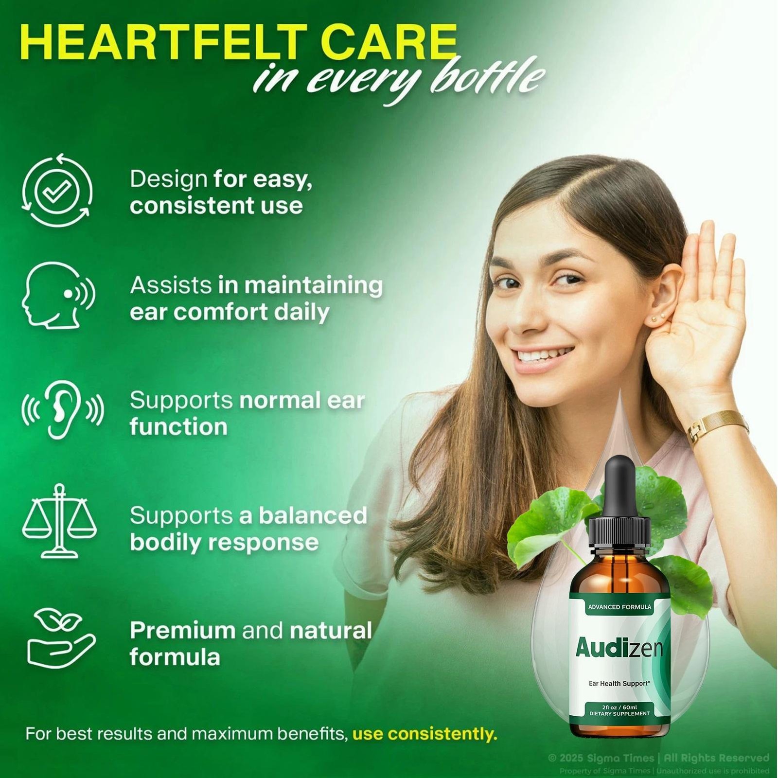 (1/2/3 Pack) Audizen Drops – Advanced Ear Health And Hearing Support Formula