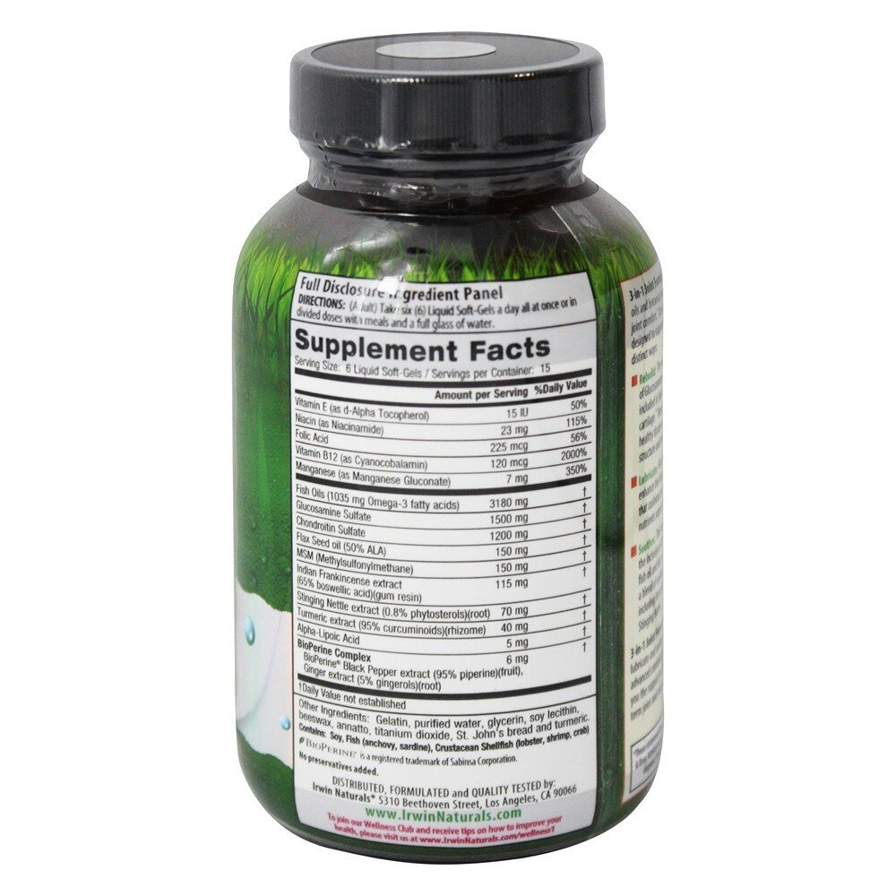 Irwin Naturals 3-in-1 Joint Formula, 90 Gelcaps