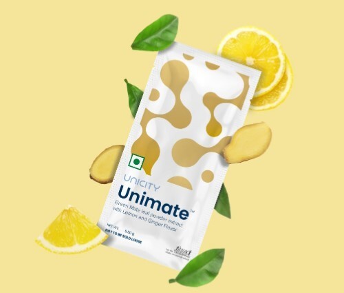 UNICITY Unimate Dietary Supplement Lemon Ginger Flavor Drink 30 Sachets