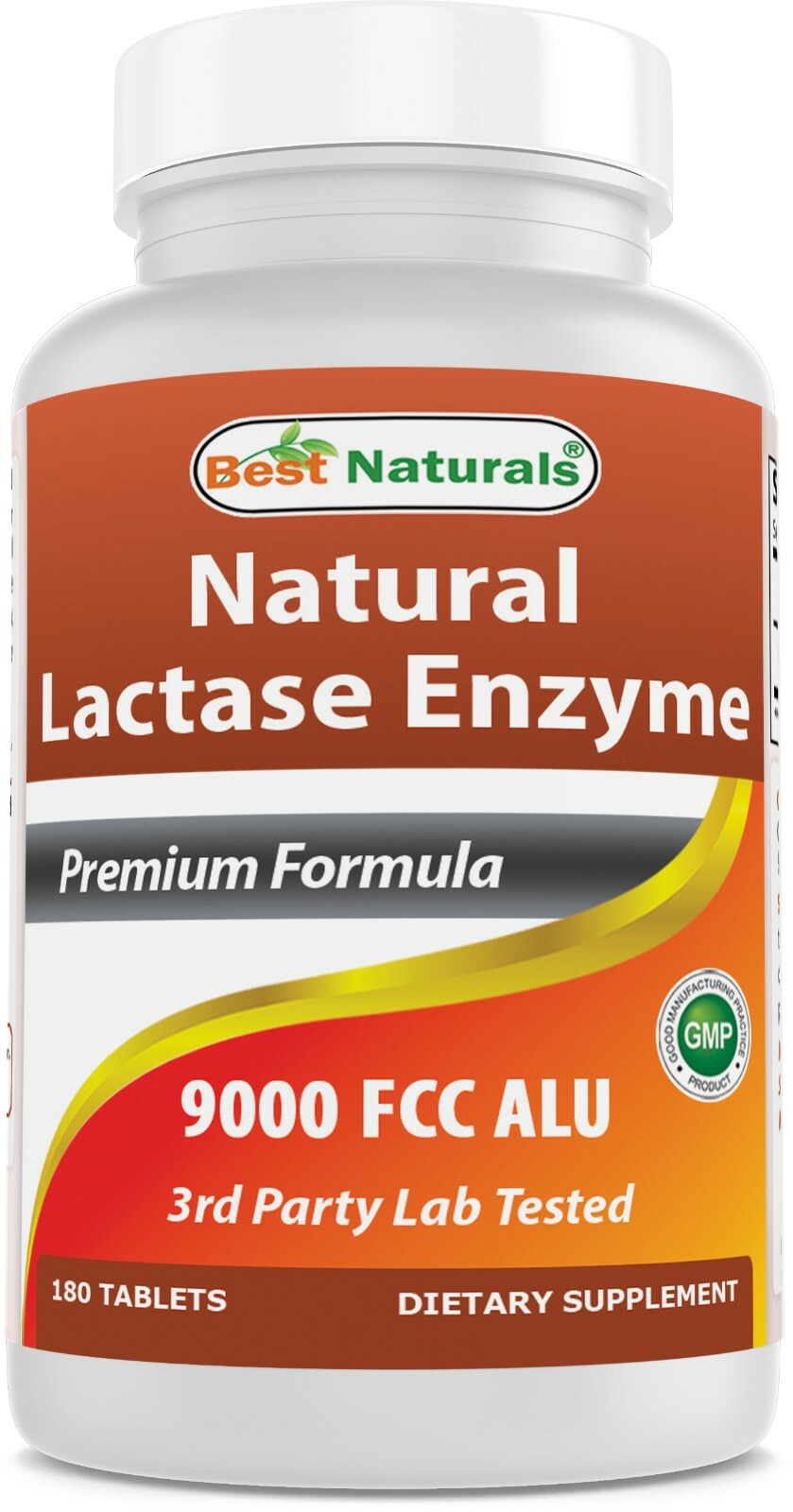 Best Naturals Lactase Enzyme 9000 FCC 180 Tablets