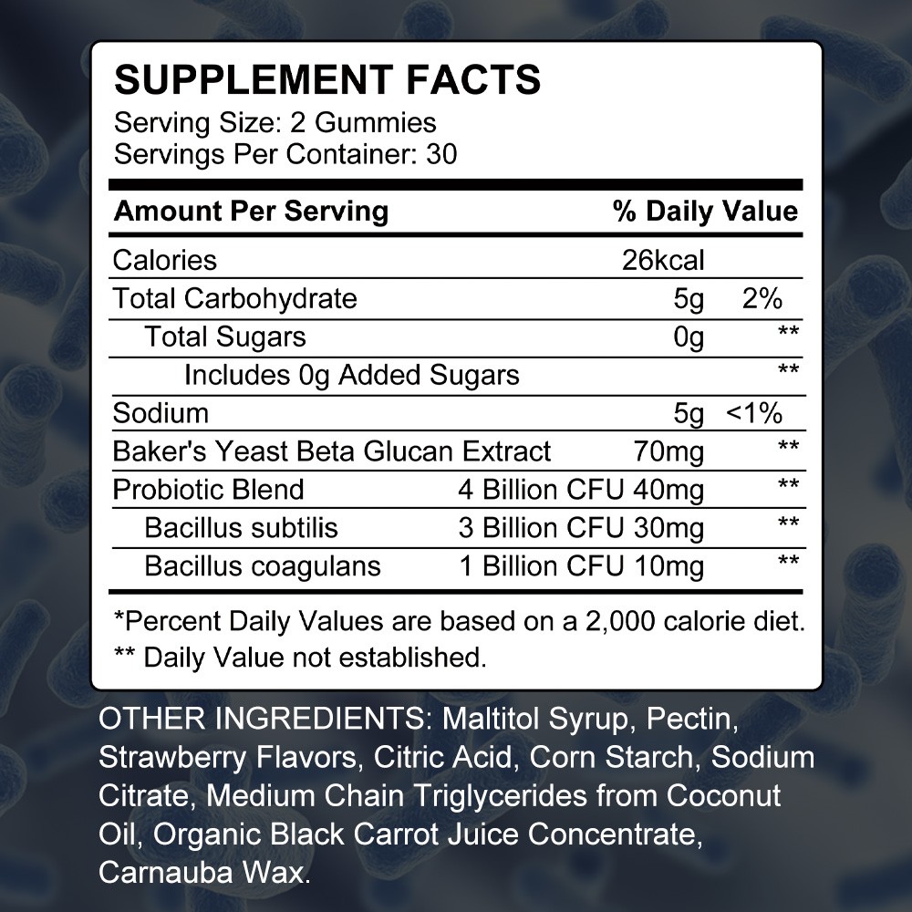 Kids Probiotic Gummies – 4 Billion CFU, Supports Digestive & Immune Health 60Pcs