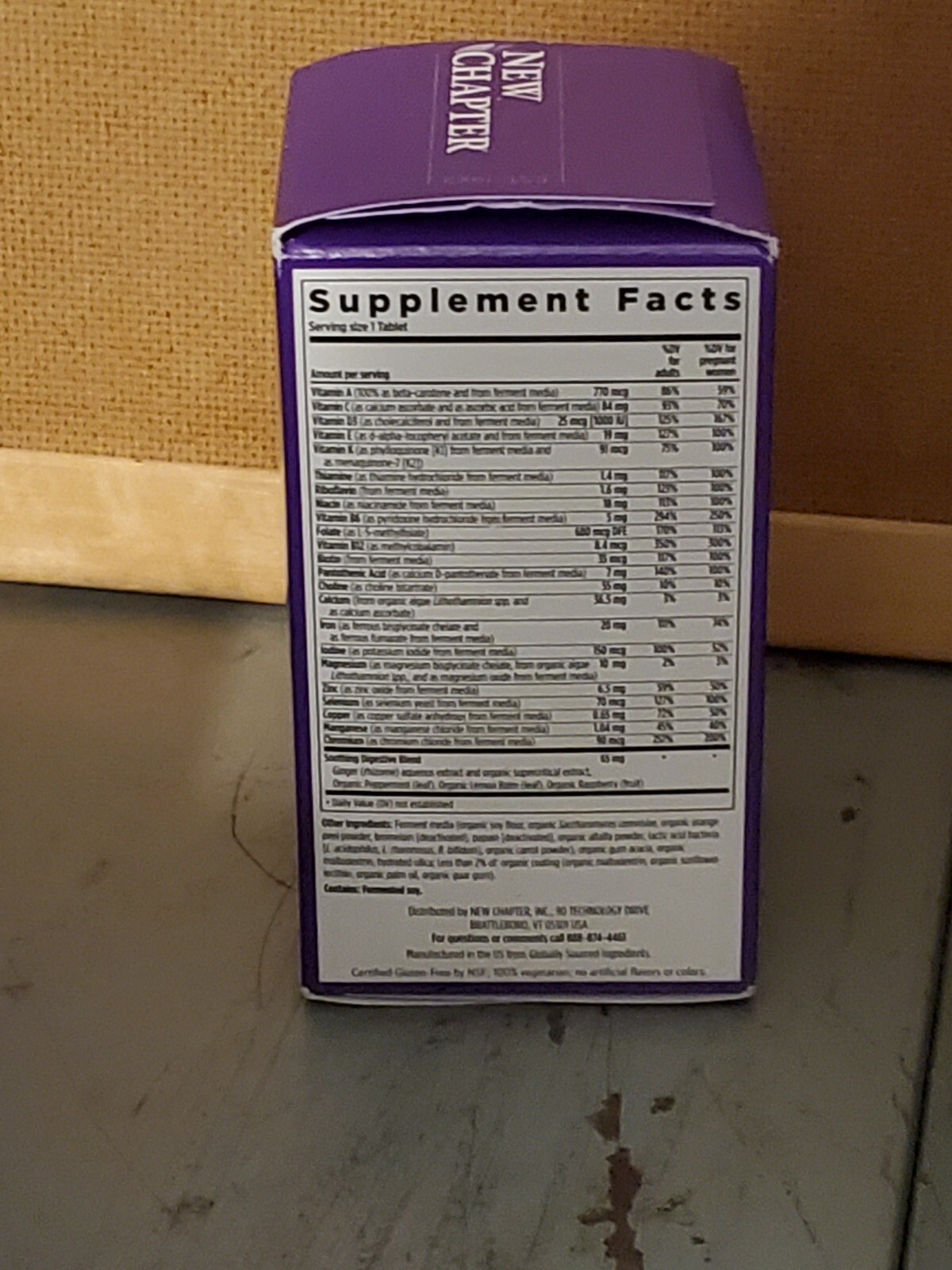 (EXP 09/26) New Chapter One Daily Prenatal Multivitamin 35+ Supplement – 30 ct.