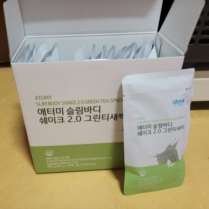 ATOMY Slim Body Shake 60g x 15EA #Green Tea Protein Powder Dietary Supplement