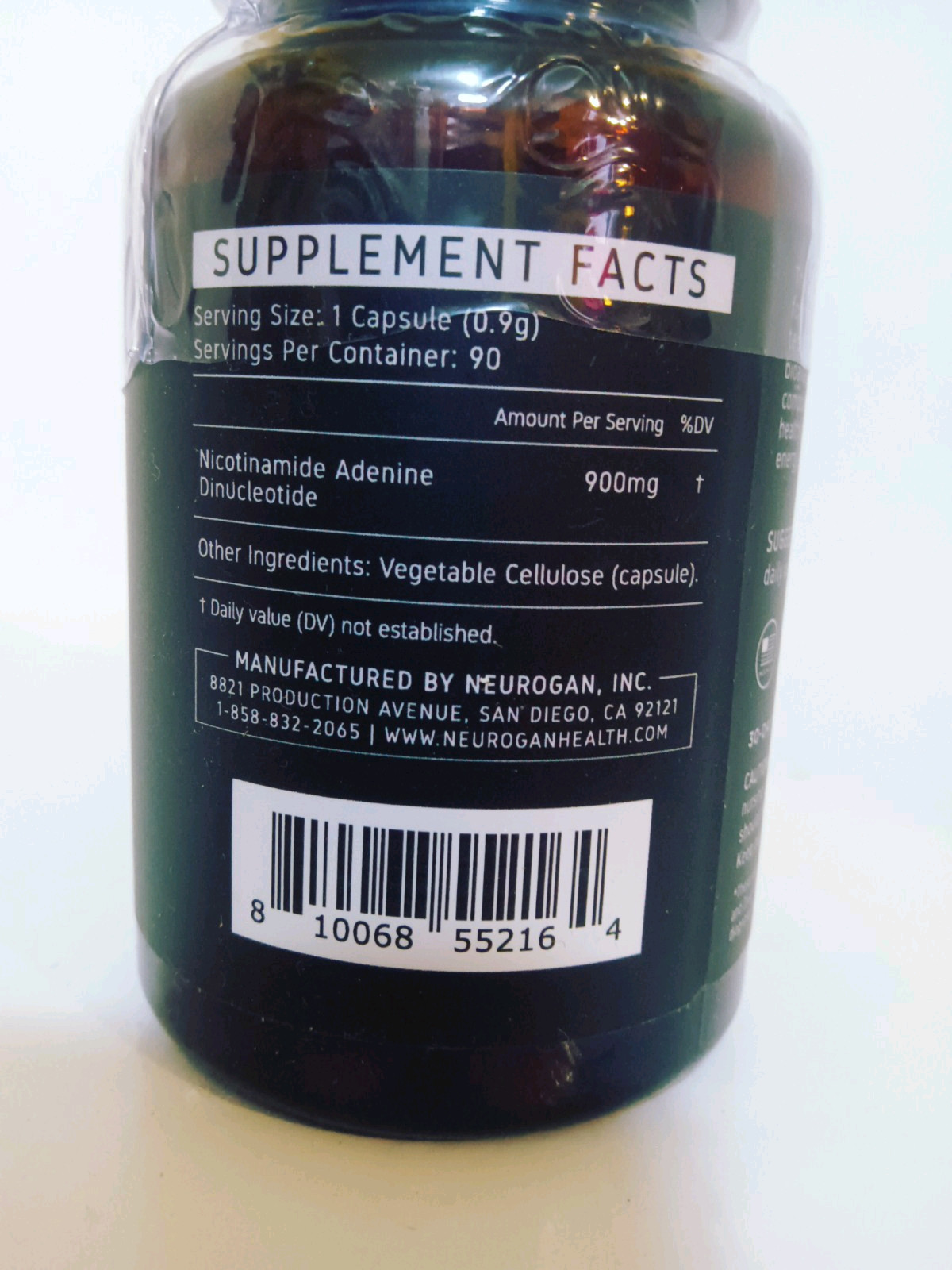 Neurogan+Health NAD+ Cell Renewer 900 MG Per Serving, Dietary Supplement, 90,Cap