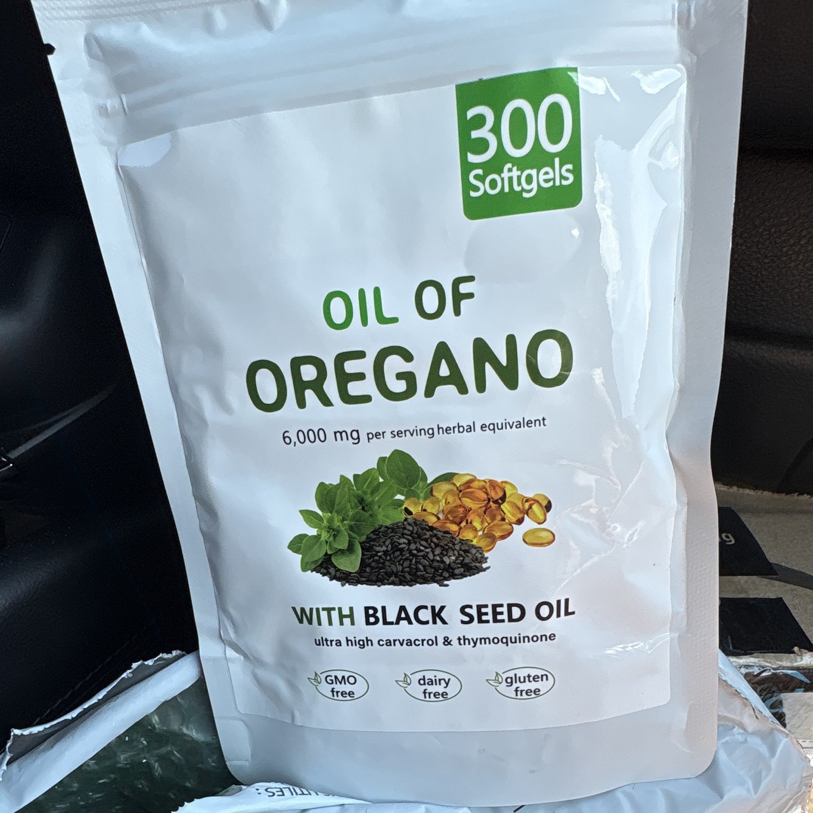 BioPop Health Oil of Oregano + Black Seed Oil 6000mg 300 Softgels GMO-Free