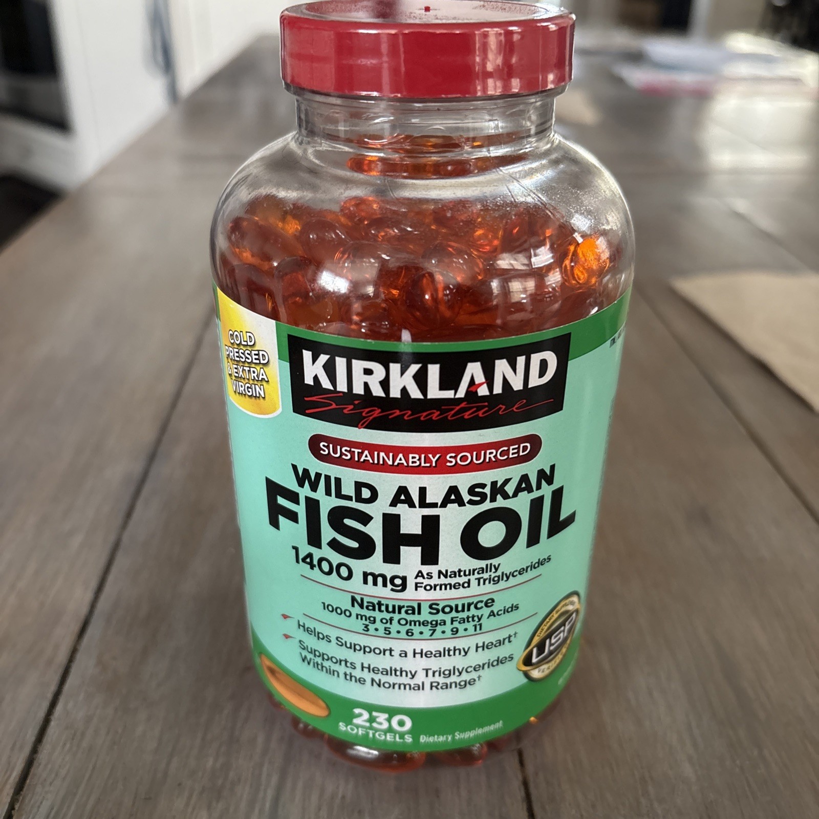 Kirkland Signature Wild Alaskan Fish Oil 1400 mg., 230 Softgels