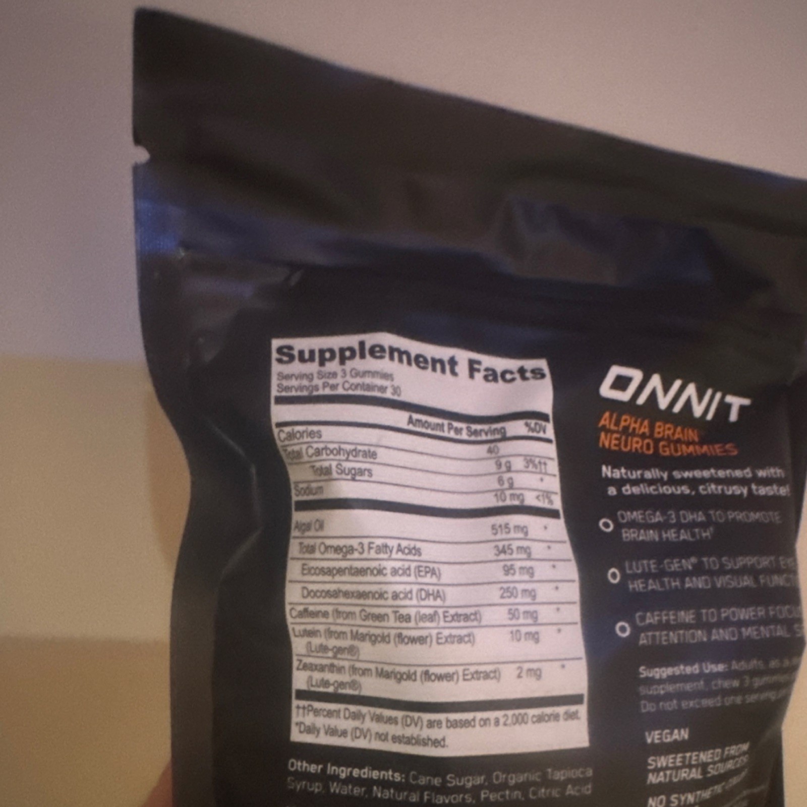 Onnit Alpha Brain Neuro Gummies Citrus Punch Brain Health Support 90 Gummies