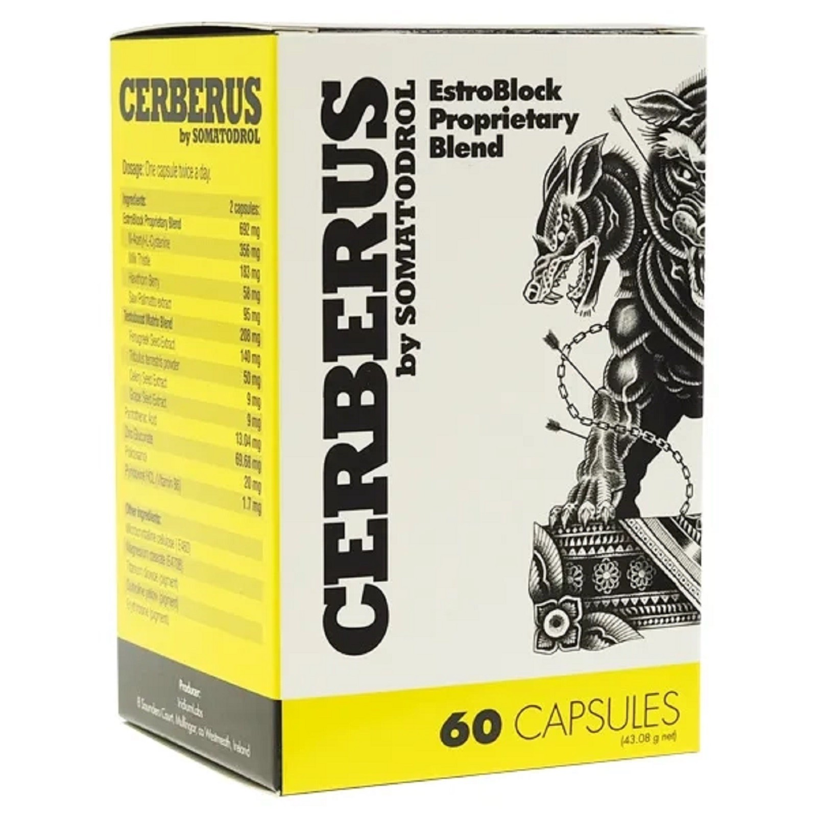 CERBERUS + SOMATODROL – Natural Testo-Booster Endurance Regeneration Strength