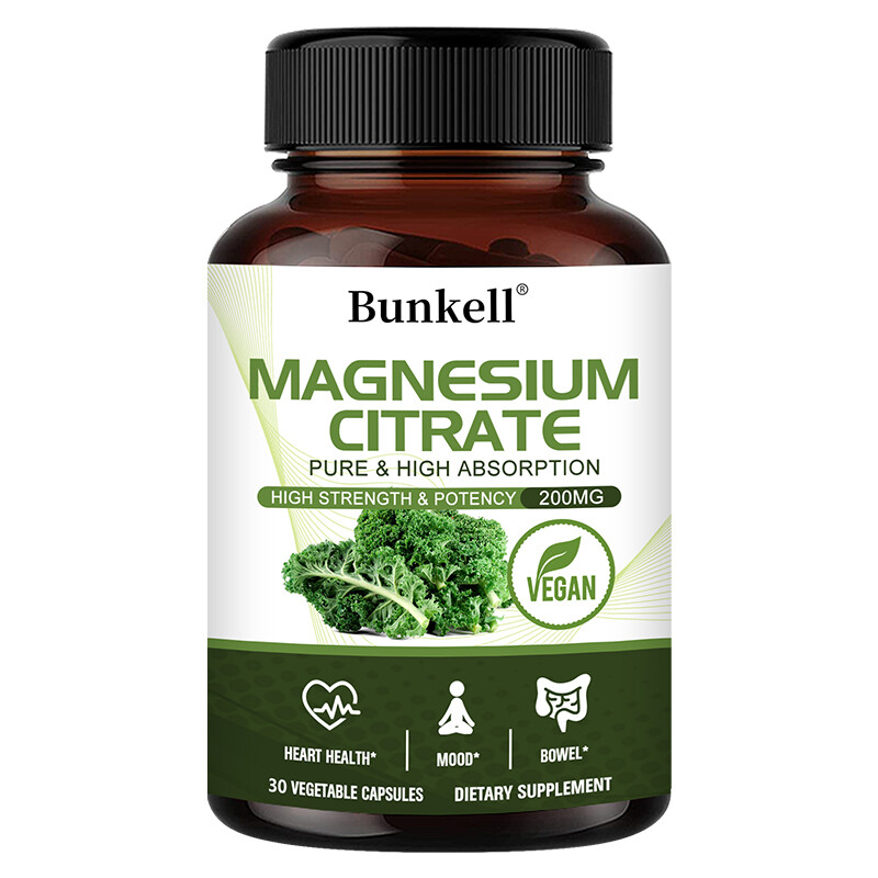 Magnesium Citrate Capsules 200mg Per Serving – Highest Potency Capsules