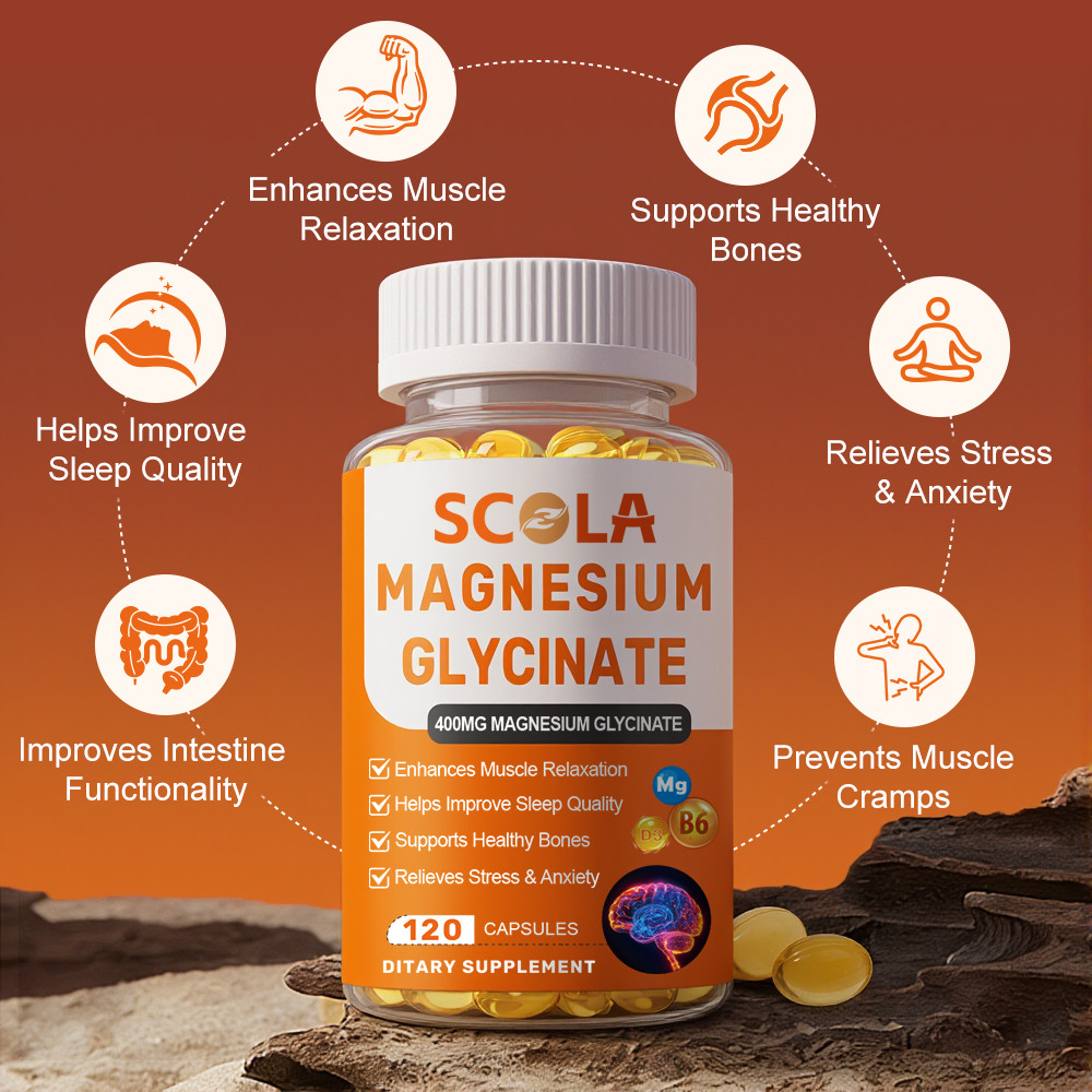 Magnesium Glycinate Capsules 400mg Per Serving – Highest Potency Capsules