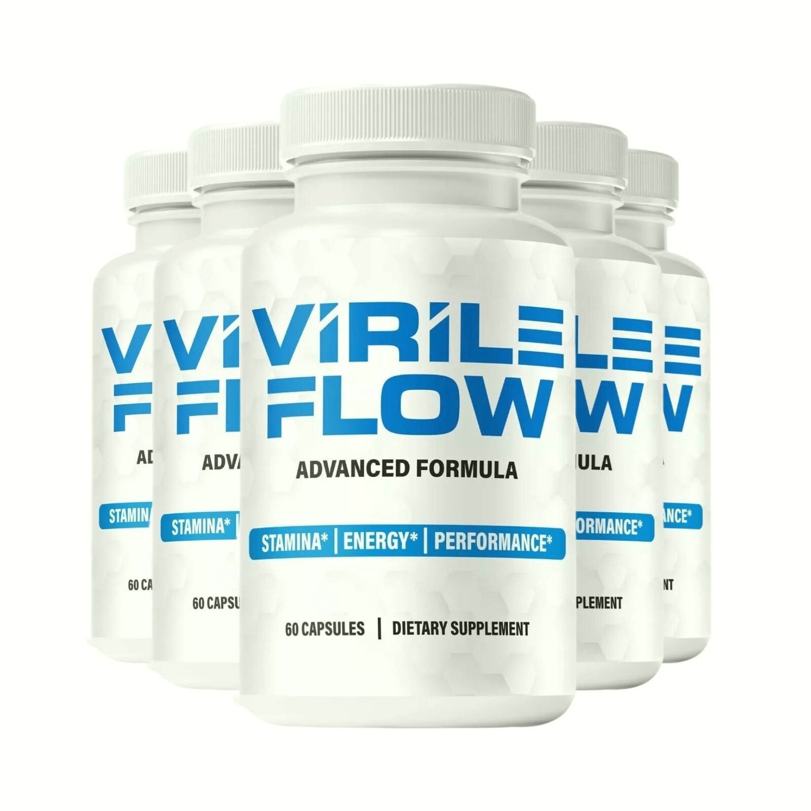 5-Pack Virile Flow for Men Capsules – VirileFlow Advanced Formula – 300 Capsules