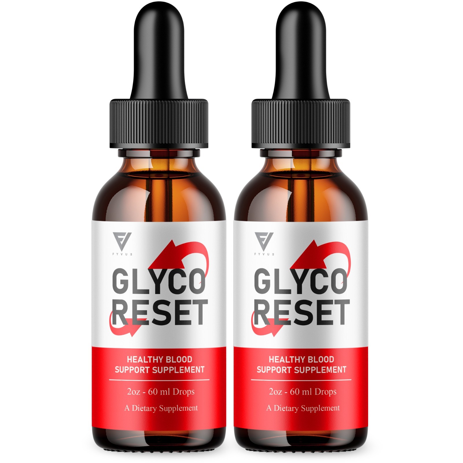 (2 Pack) Glyco Reset Drops, GlycoReset Premium Blood Support Supplement (4oz)