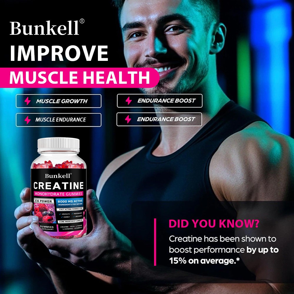 Creatine Gummies 8000mg – Enhance muscle strength and endurance, muscle growth