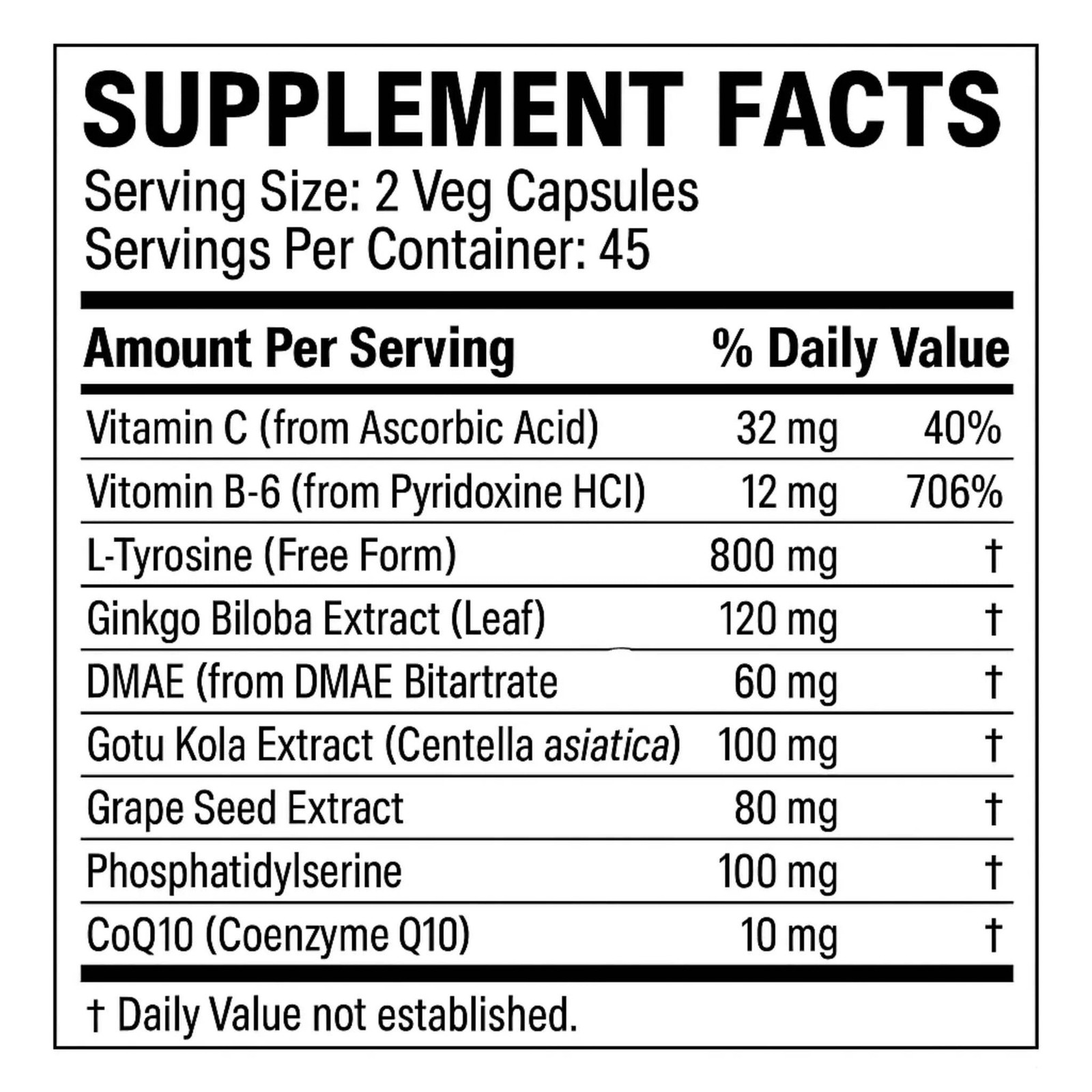New Life Focus Plus, Cognitive Support, DMAE, 90 Capsules