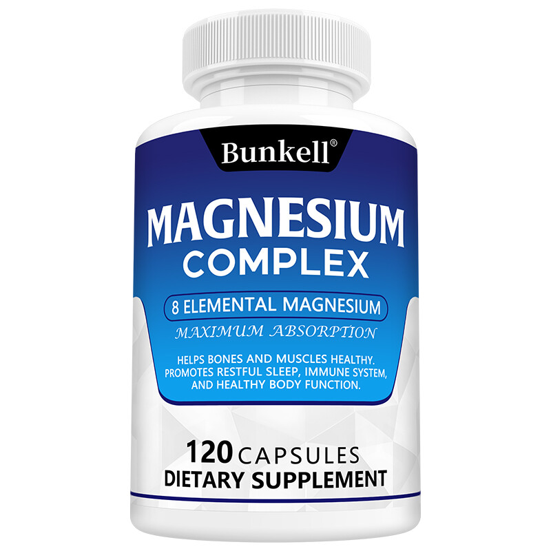 Magnesium Complex 120 Capsules 1000mg Muscle Bones Heart Health Boost Immune