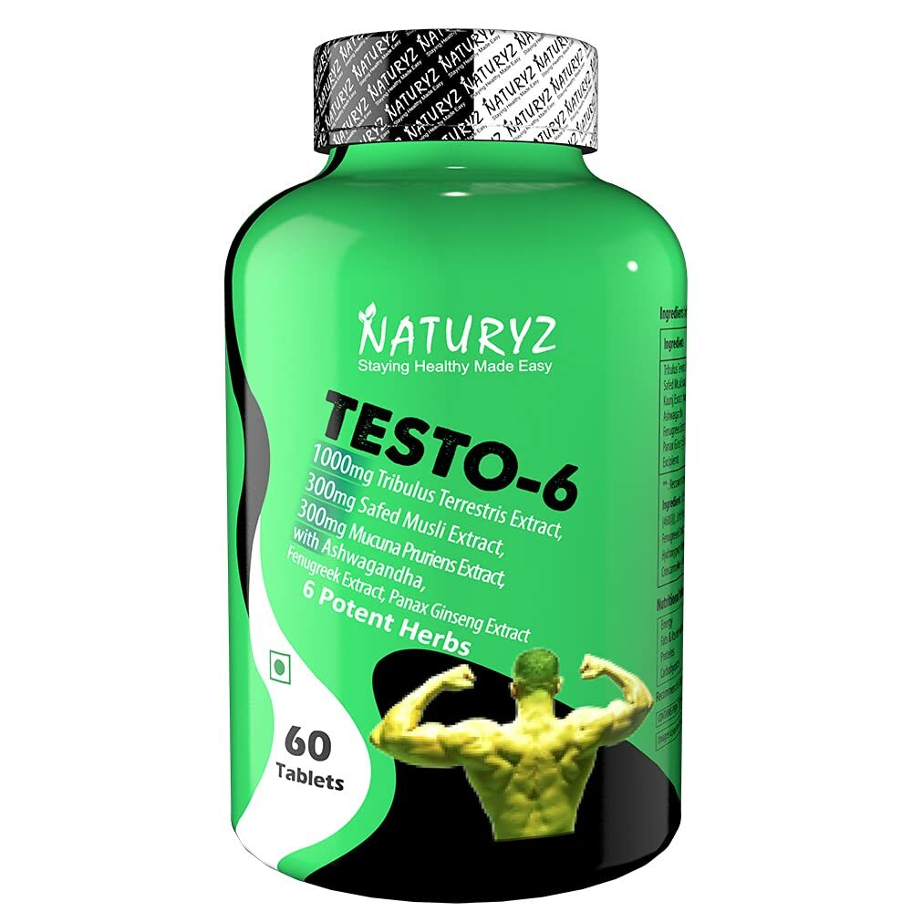 Naturyz Testo-6 Plant based Supplement For Men- 60Tablets LONG EXPIRY