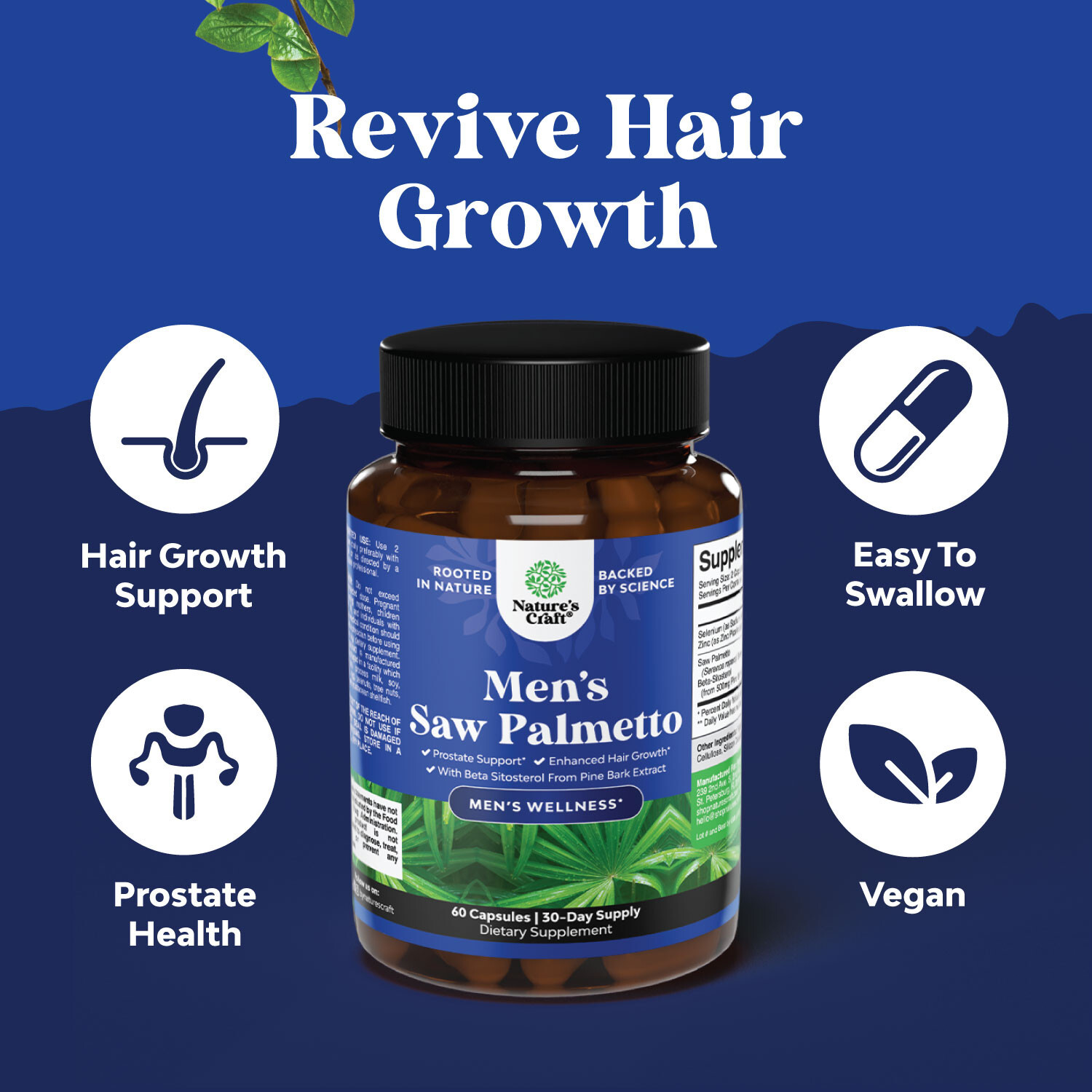Saw Palmetto for Men with Beta Sitosterol for Prostate Support Better Bladder