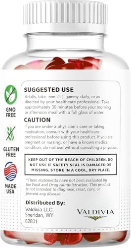Valdivia Vital Grow XL Male 30 Gummies Men’s Health Supplement Made in USA