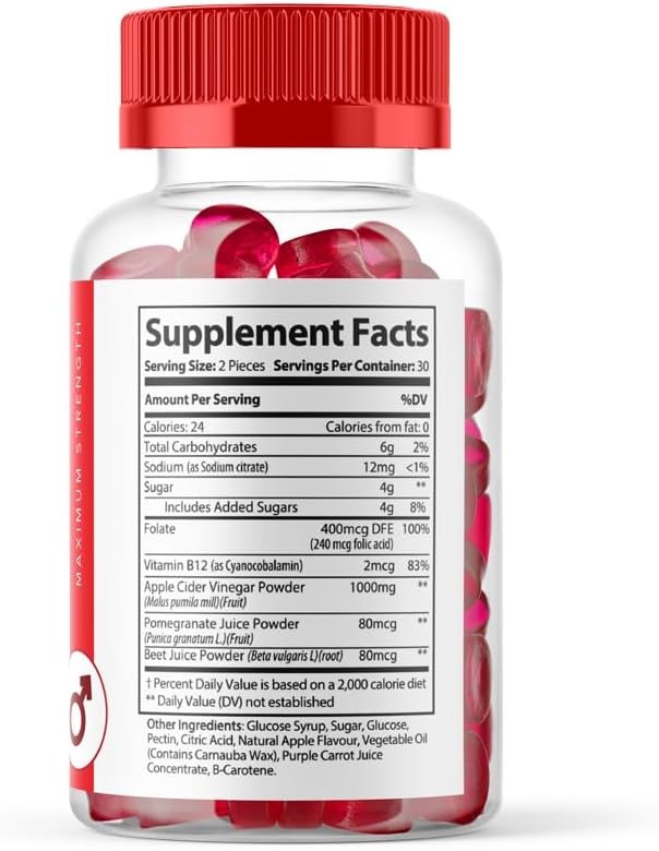 Vital Grow XL Gummies, Vital Grow XL Advanced Performance and Overall Daily 60ct