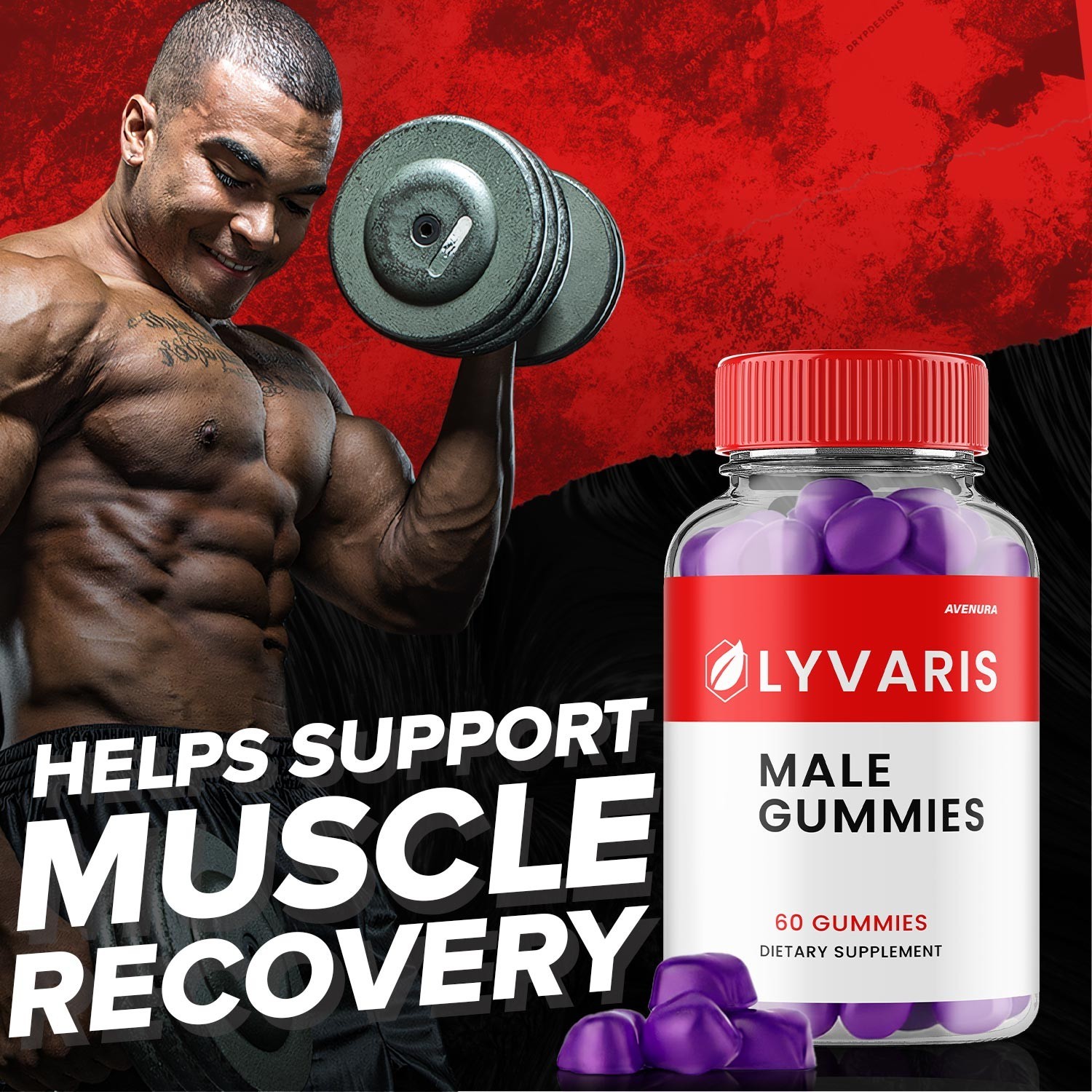 (1 Pack) Lyvaris Men Gummies – Lyvaris Gummy Advanced Formula Vitamins, Energy