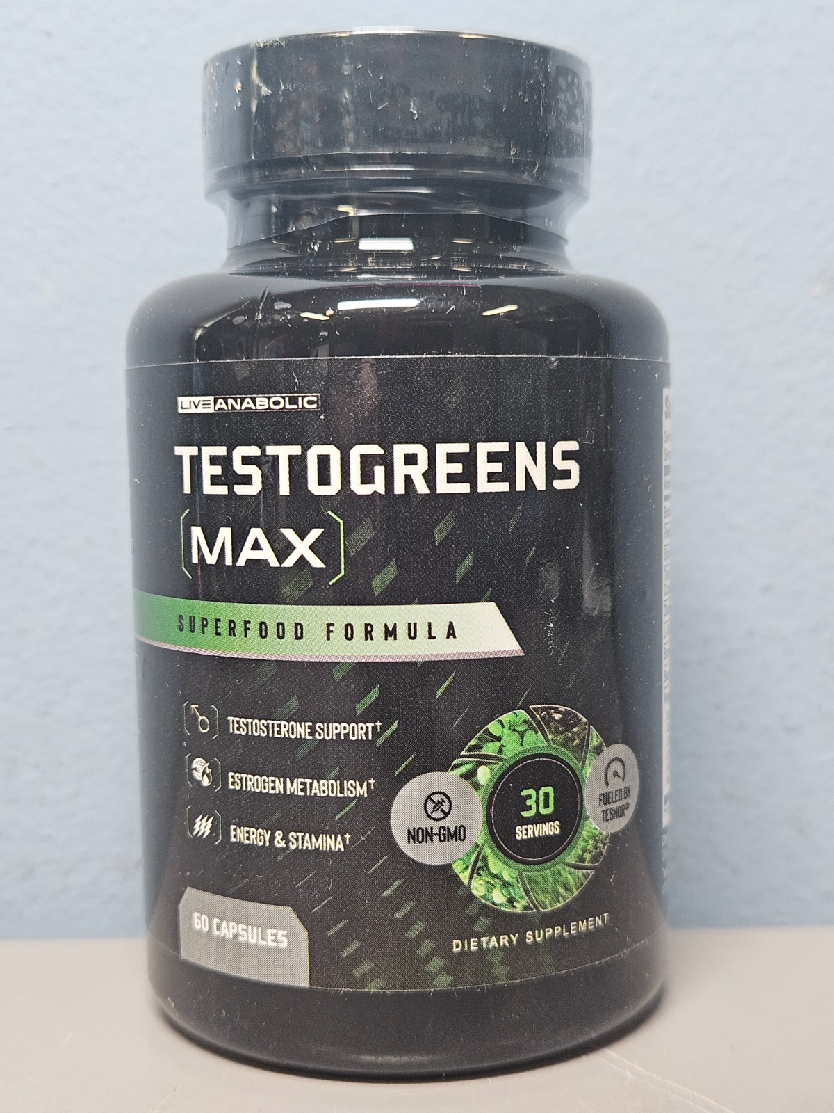 Live Anabolic Testogreens MAX Superfood Formula 60 Caps – New Sealed Exp 3/2028