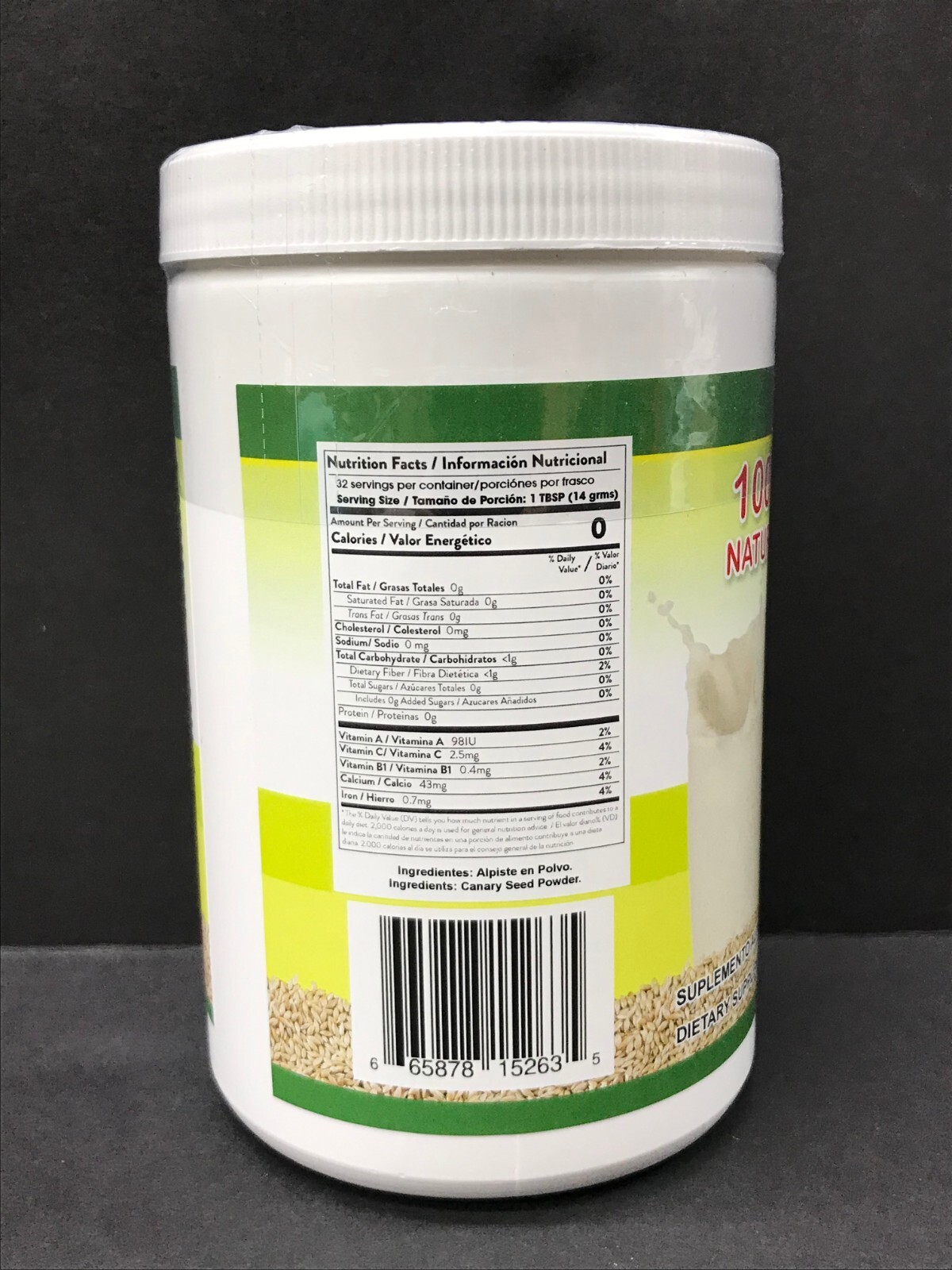 LO+ NATURAL Leche de Alpiste Canary Seed Milk (454gr)