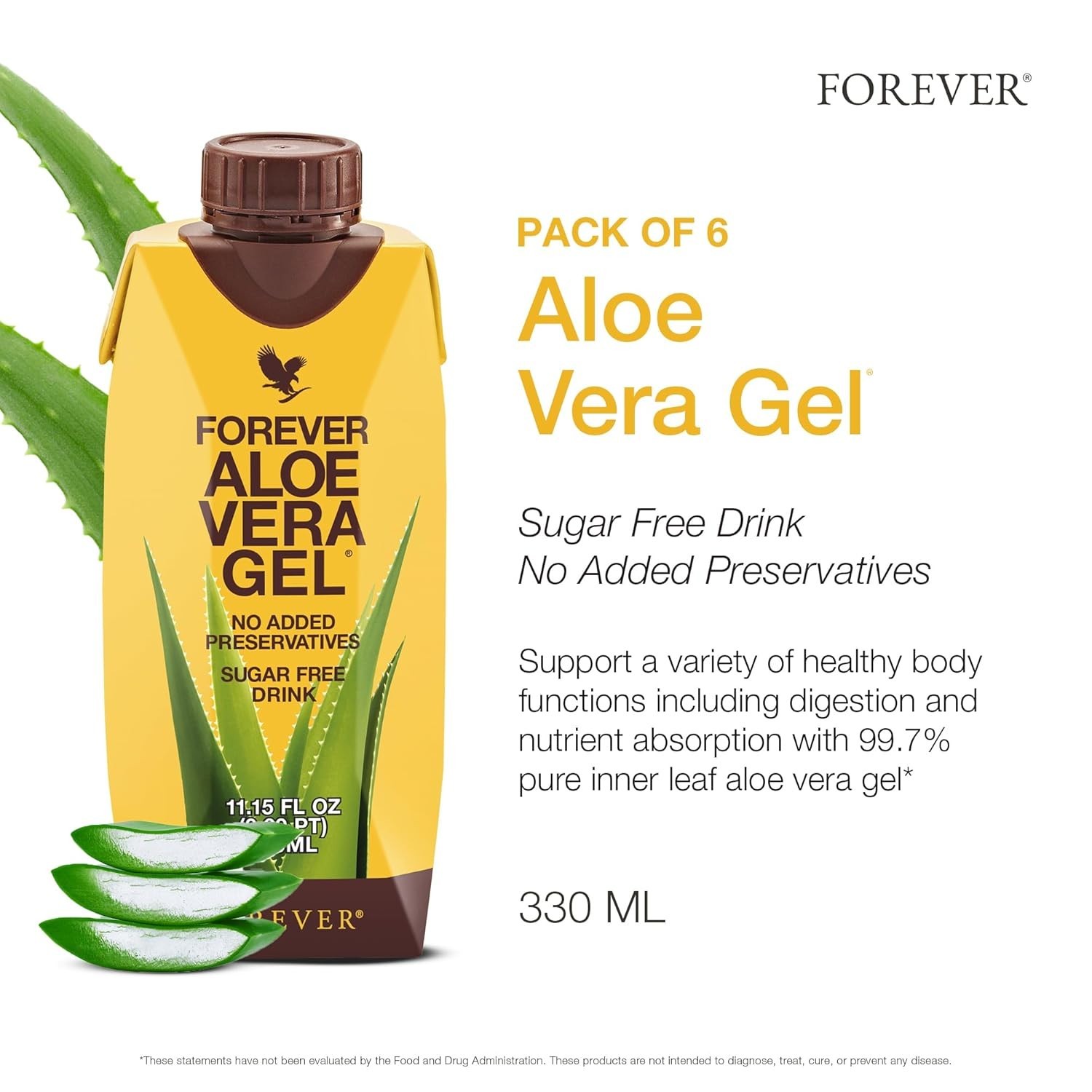Forever Aloe Vera Gel Minis – 12 packs/0.33ml each. To GO size. KOSHER/HALAL