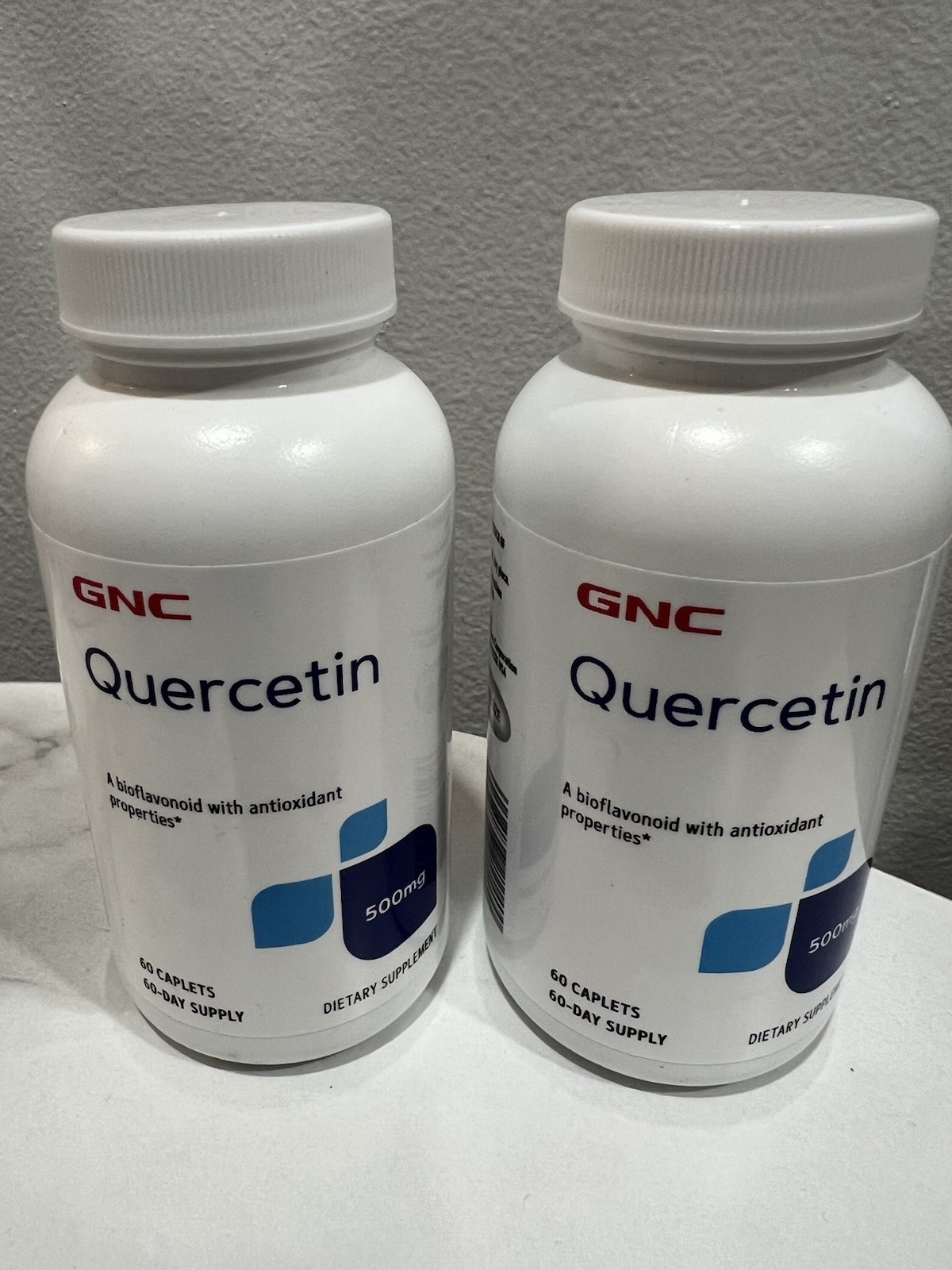 GNC Quercetin 500mg 60 Caplets Antioxidant Dietary Supplement set of 2