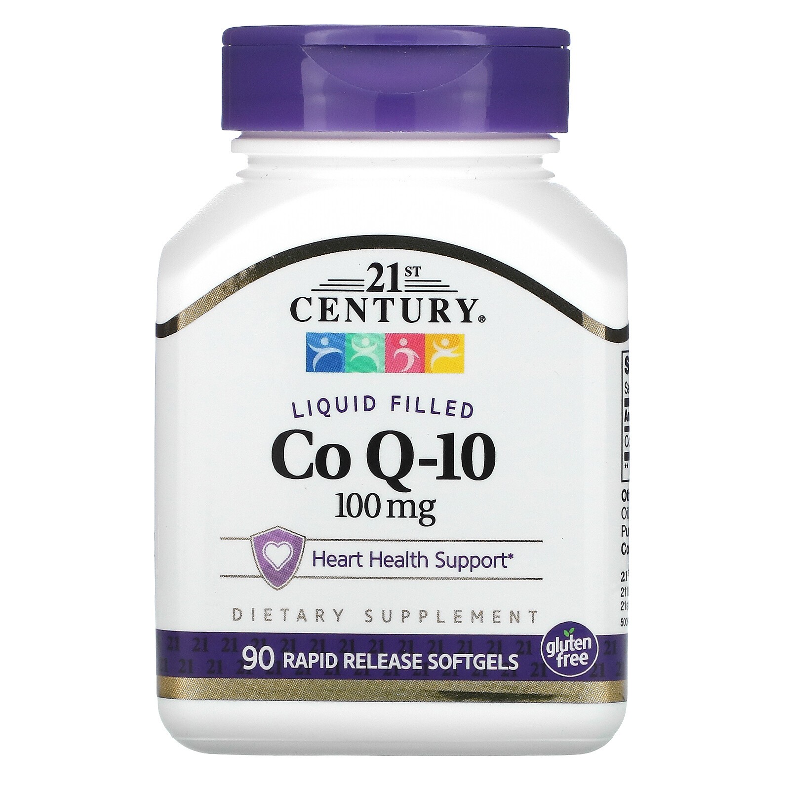 21st Century CoQ10 Heart Health Rapid Release Softgels Liquid Filled 100mg 90 ct