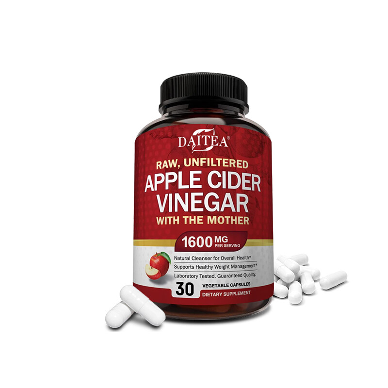Apple Cider Vinegar 1600mg Per Serving Completely Healthy Natural Cleanser*