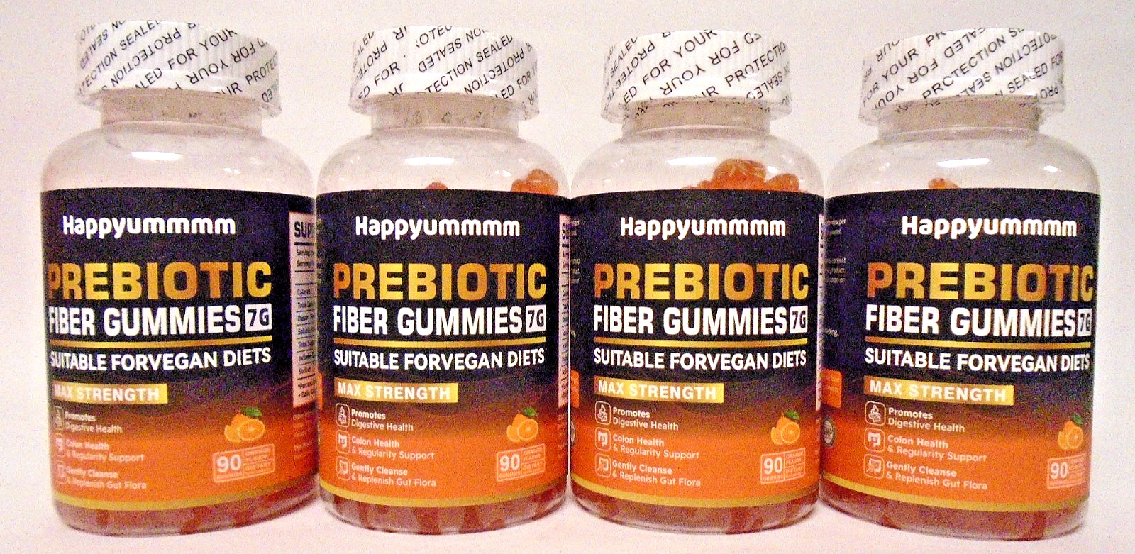 58 Bottles Prebiotic Fiber Gummies, 7g per Serving of 3 (30/Bottle) Orange 3/27