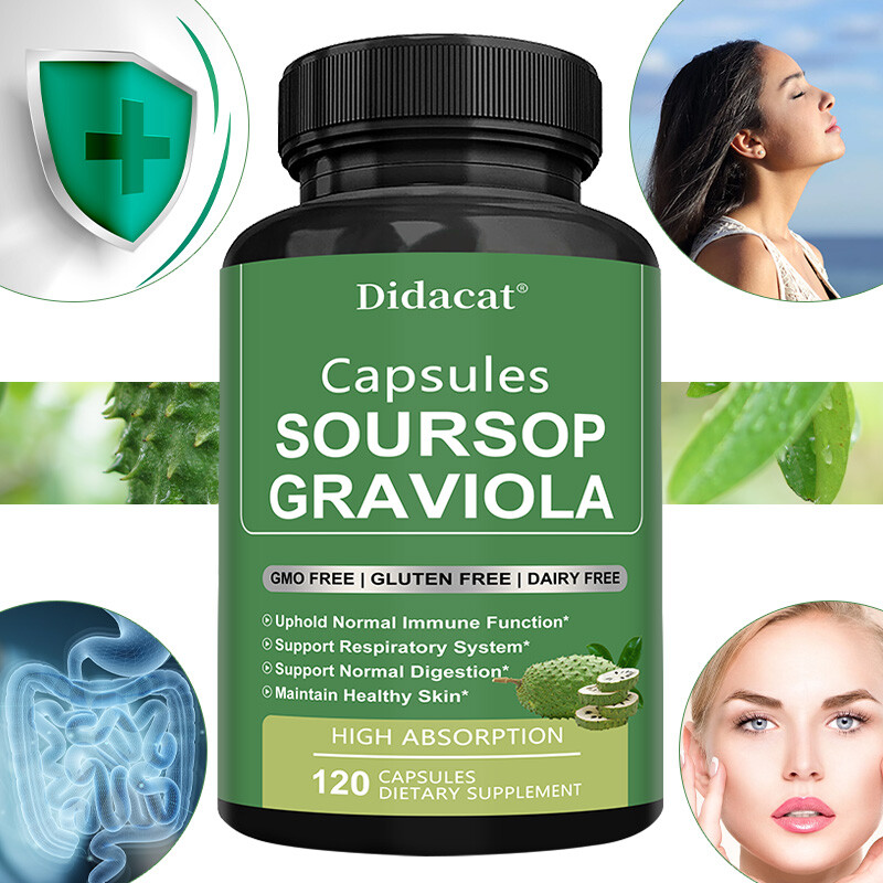 Capsules Soursop Graviola Maximum Absorption Potency Strengthens Immune System