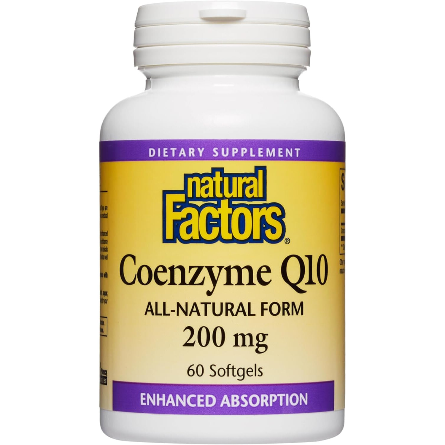 Natural Factors Coenzyme Q10 200mg, 60 Softgels