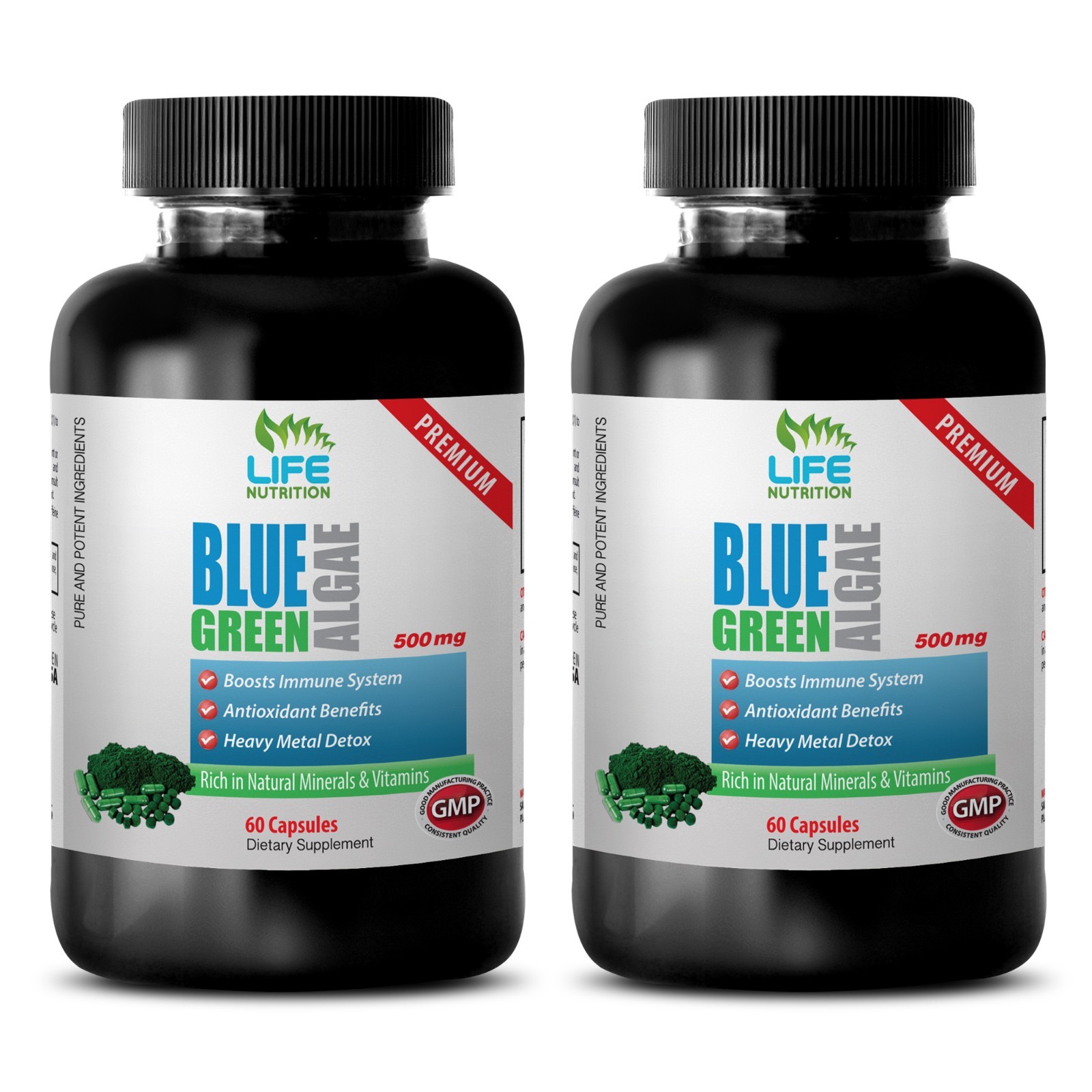weight loss powder, Organic Blue Green Algae 500mg, energy booster powder 2B