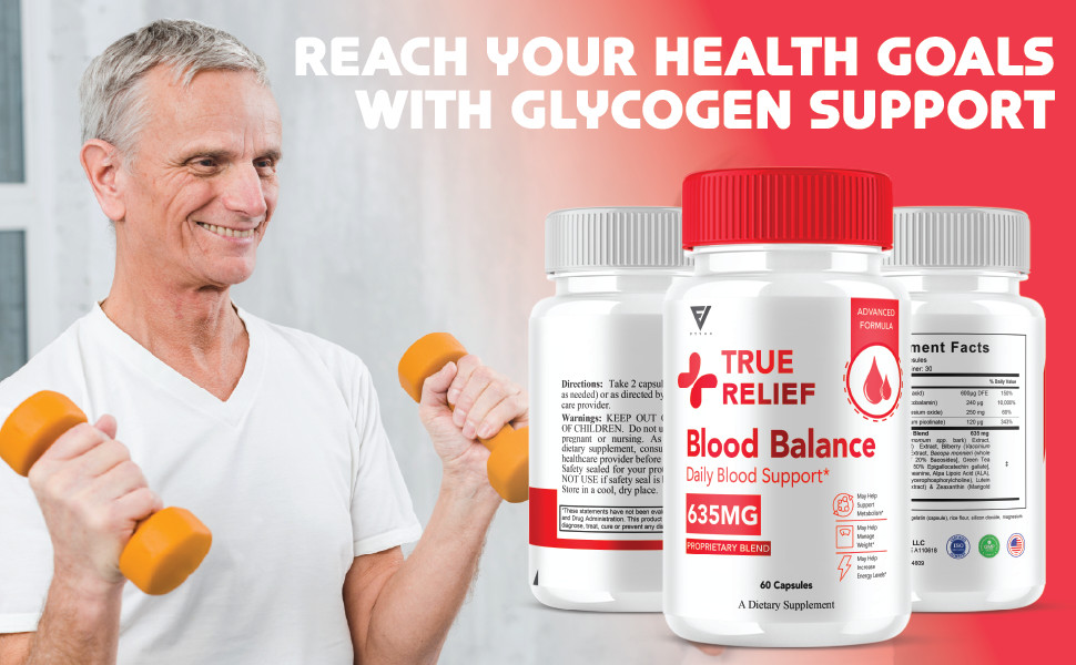 (5 Pack) True Relief Glycogen Support, TrueRelief Advanced Pills (300 Capsules)
