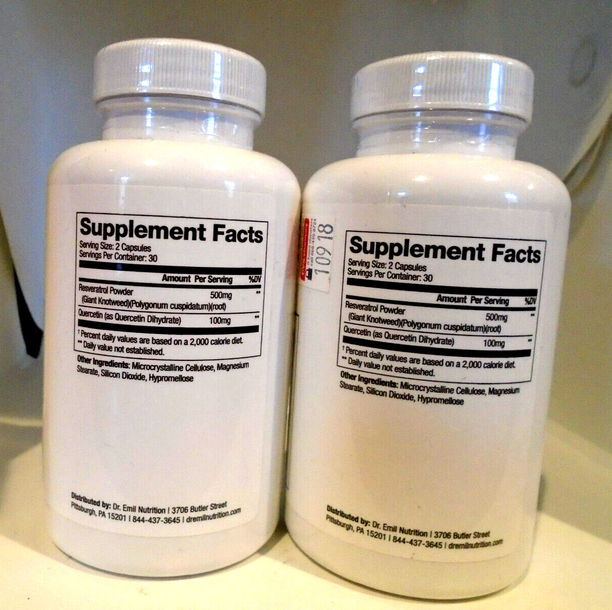 Dr. Emil Resveratrol Plus Dietary Supplement – 500 mg – 60 Capsules 2- Bottles