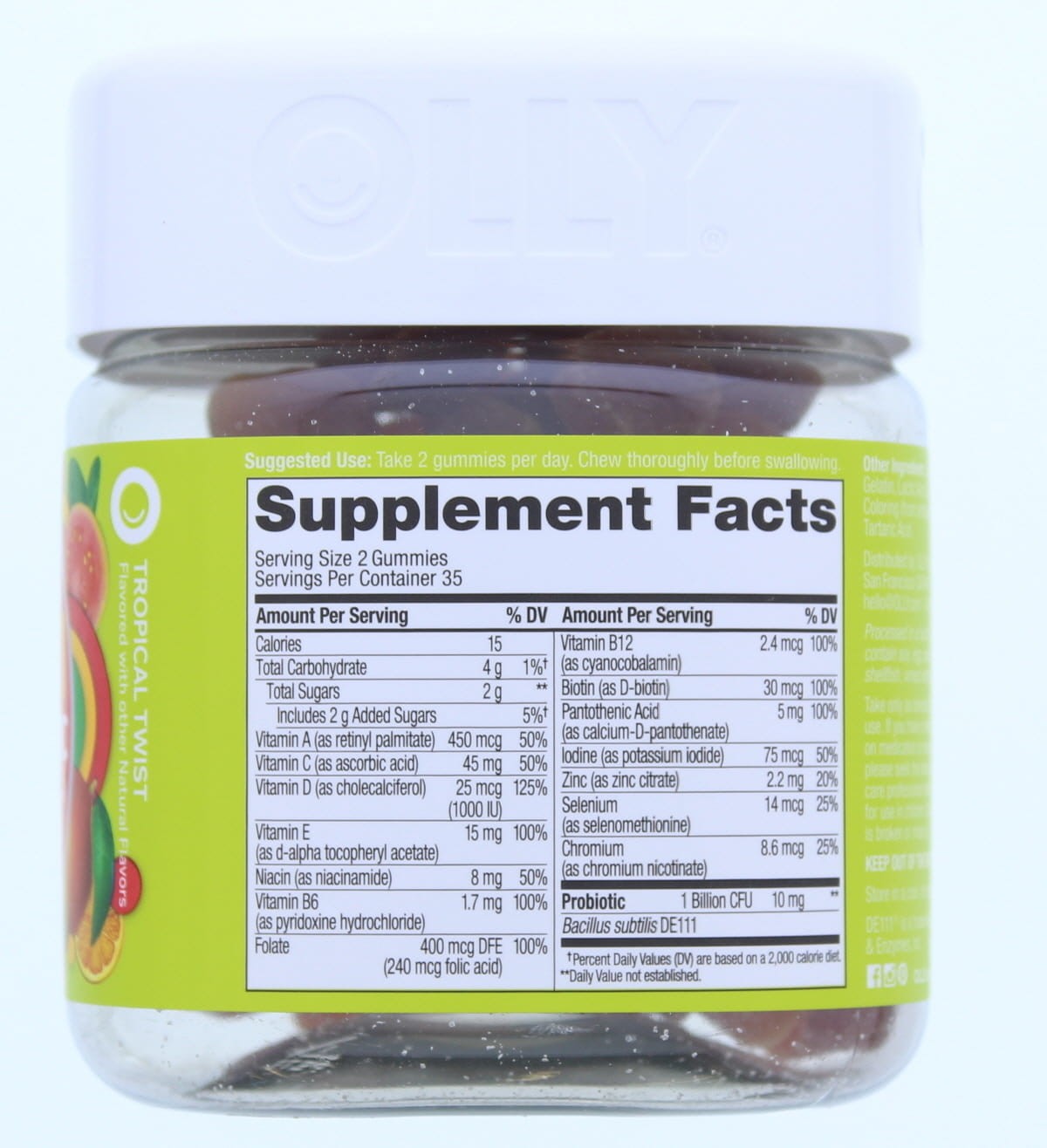 Olly Adult Multi + Probiotic 70 ct Gumies Dietary Supplement 2 Pack