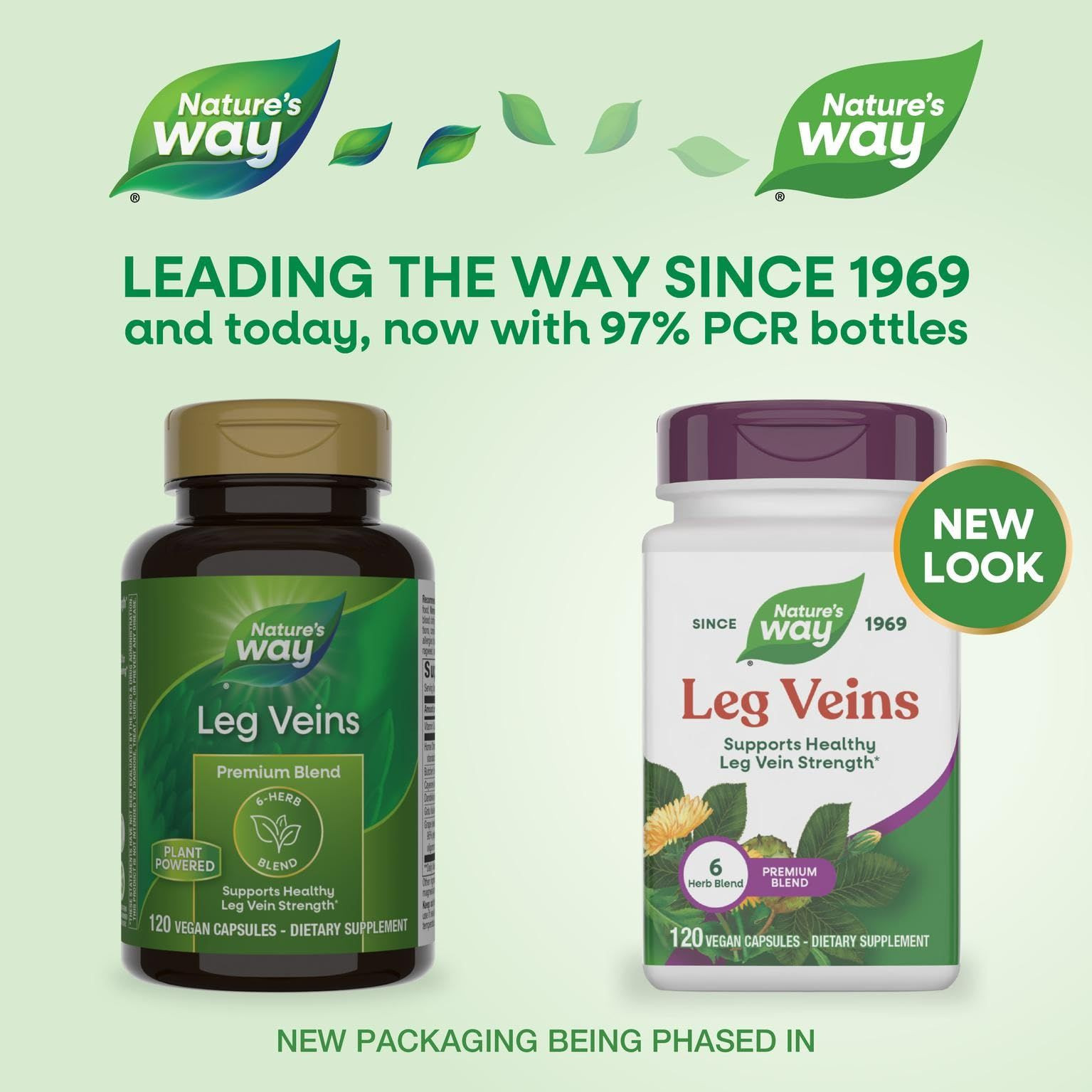 Nature’s Way Premium Blend Leg Veins; 120 Count (Pack of 1), No Color