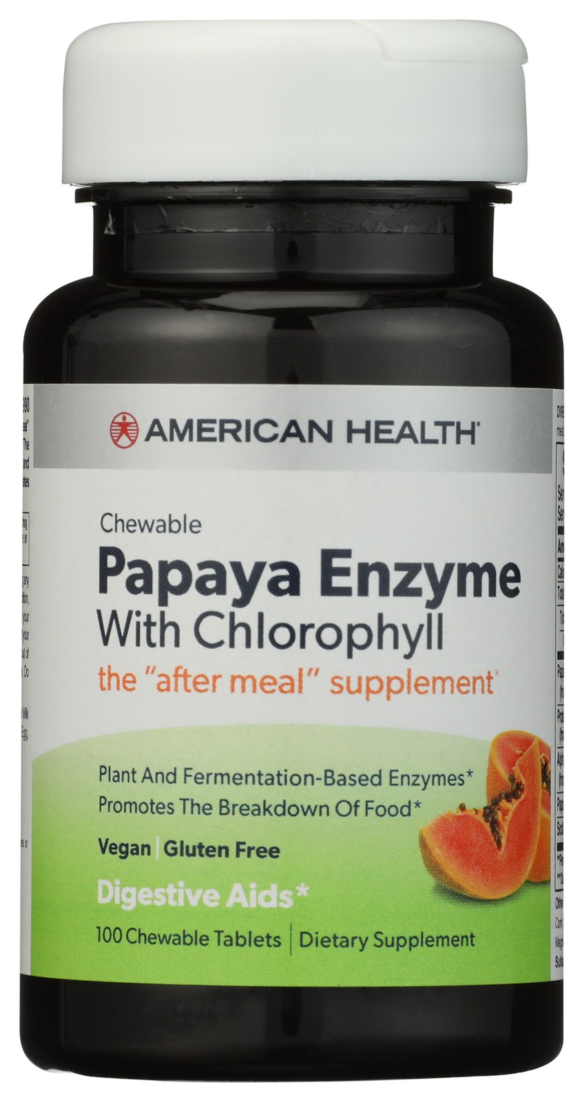 Chewable Papaya Enzyme With Chlorophyll By American Health 100 Tablets 1 Pack