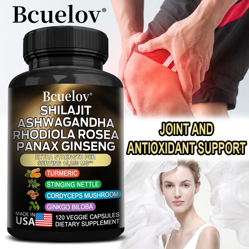Shilajit, Rhodiola Rosea, Ashwagandha with Ginseng, Dietary Supplement