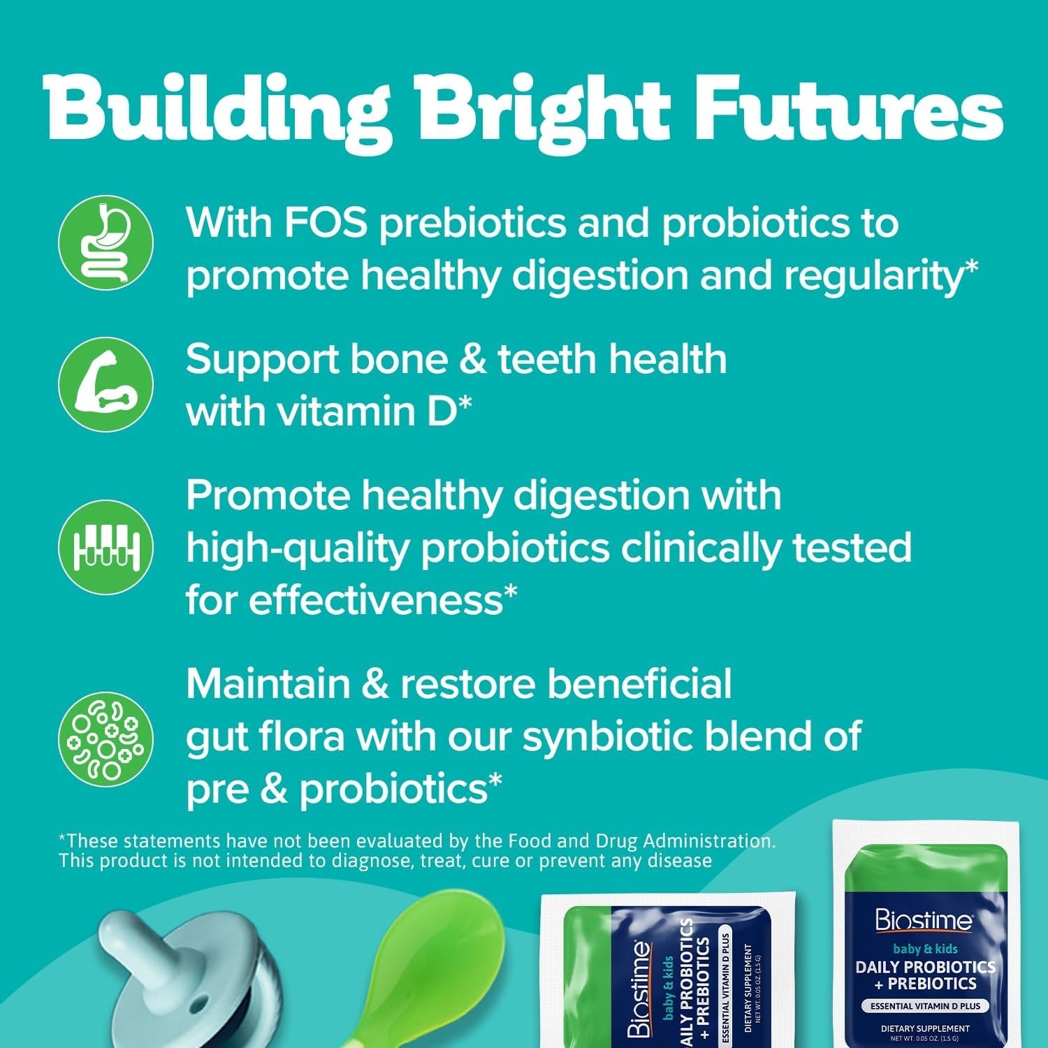Biostime Infant Baby Toddler Kids Probiotic & Prebiotic w/ Vitamin D 28 Packets