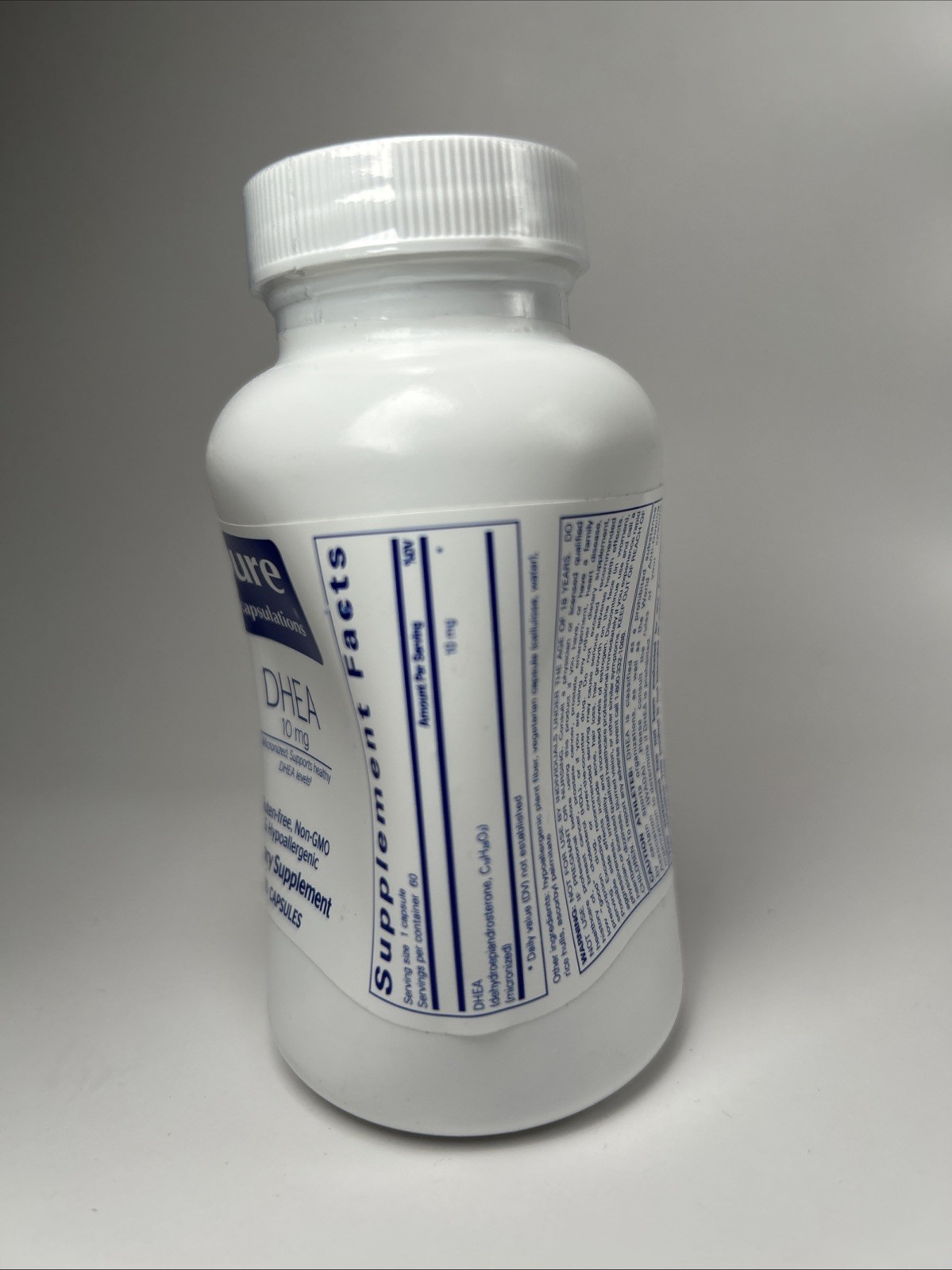 Pure Encapsulations DHEA 10 mg – Adrenal Supplement for 60 Count (Pack of 1)