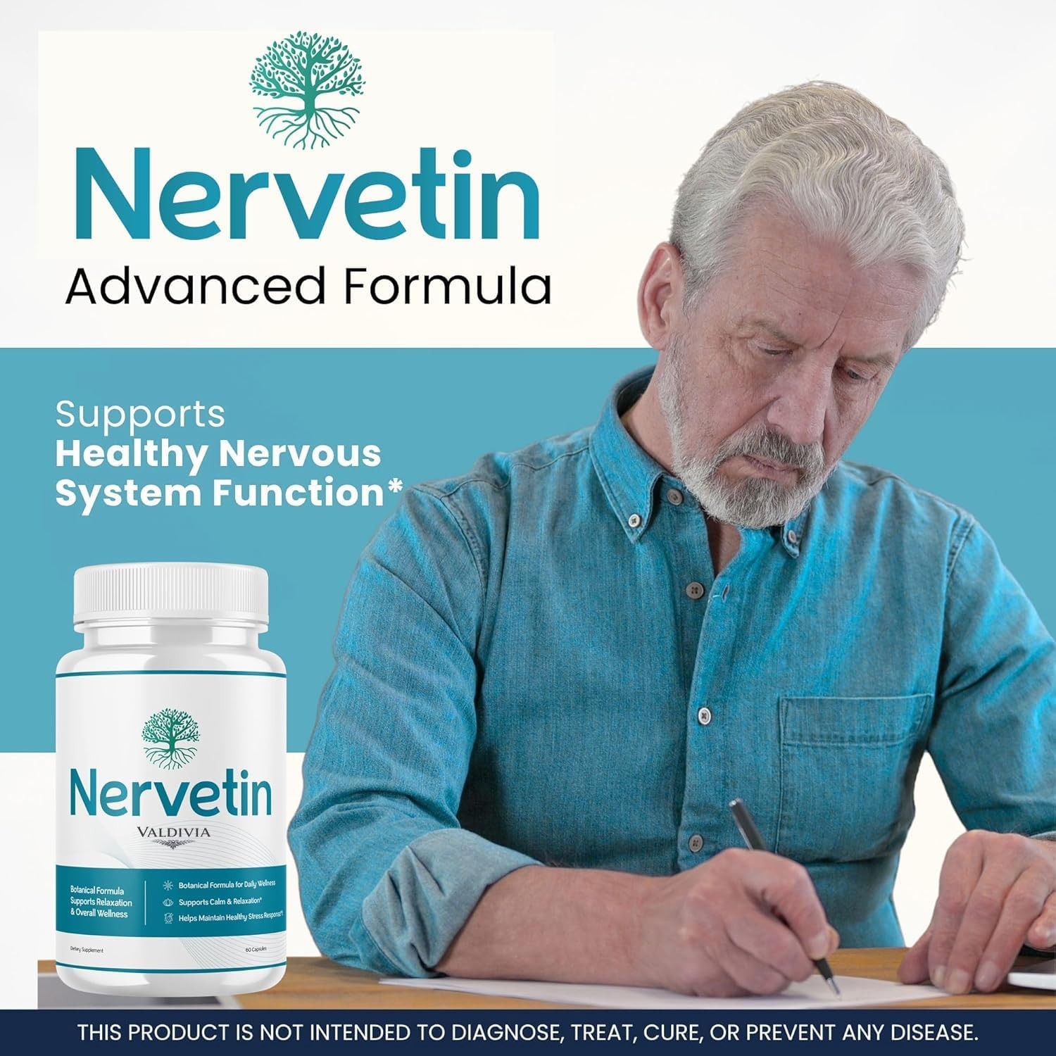Valdivia Nervetin 60 Capsules Nerve Support Supplement Made in USA Nerve Health
